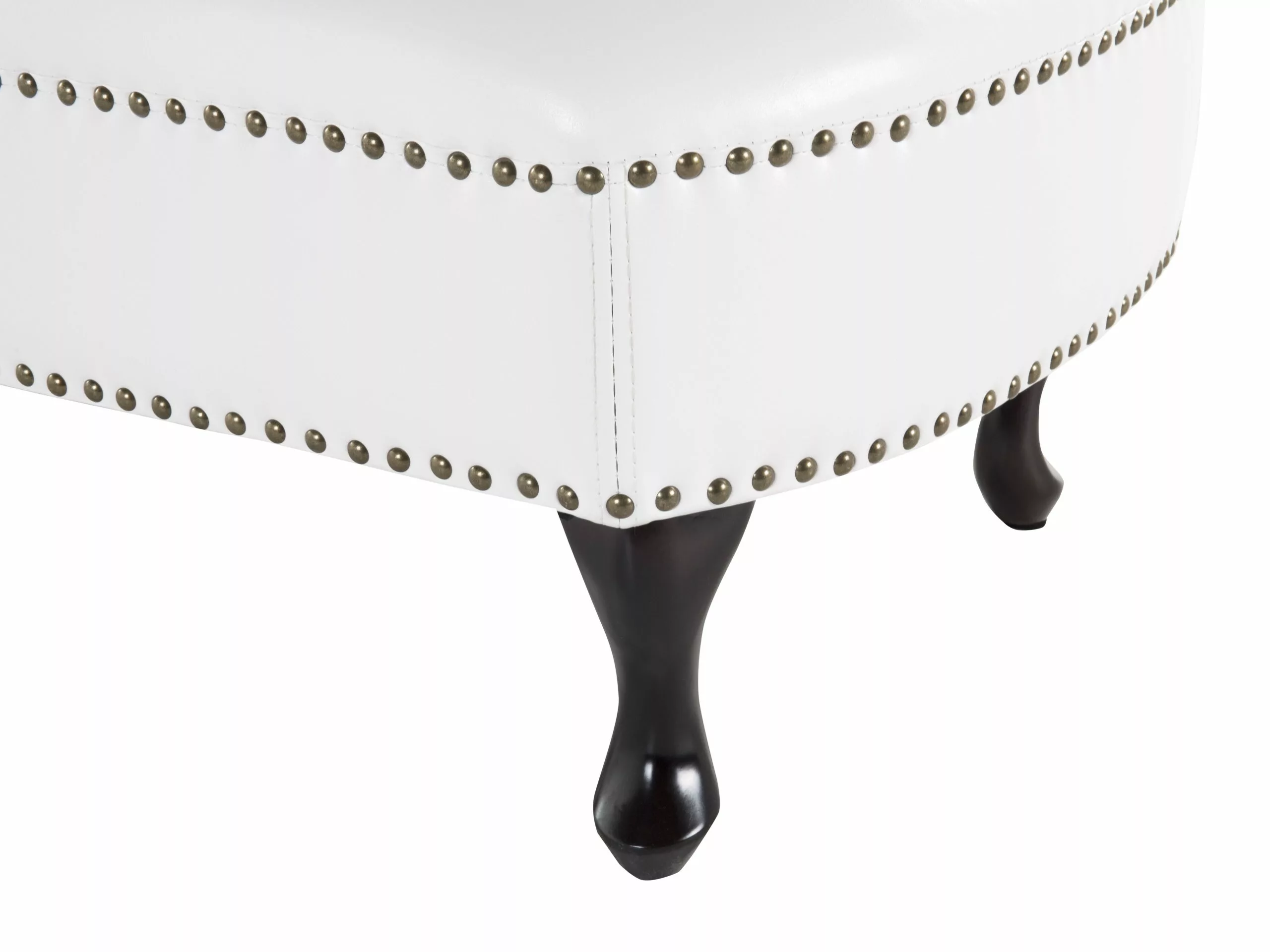 Beliani Divaani Keinonahkainen Vasenkätinen Valkoinen NIMES - Image 8