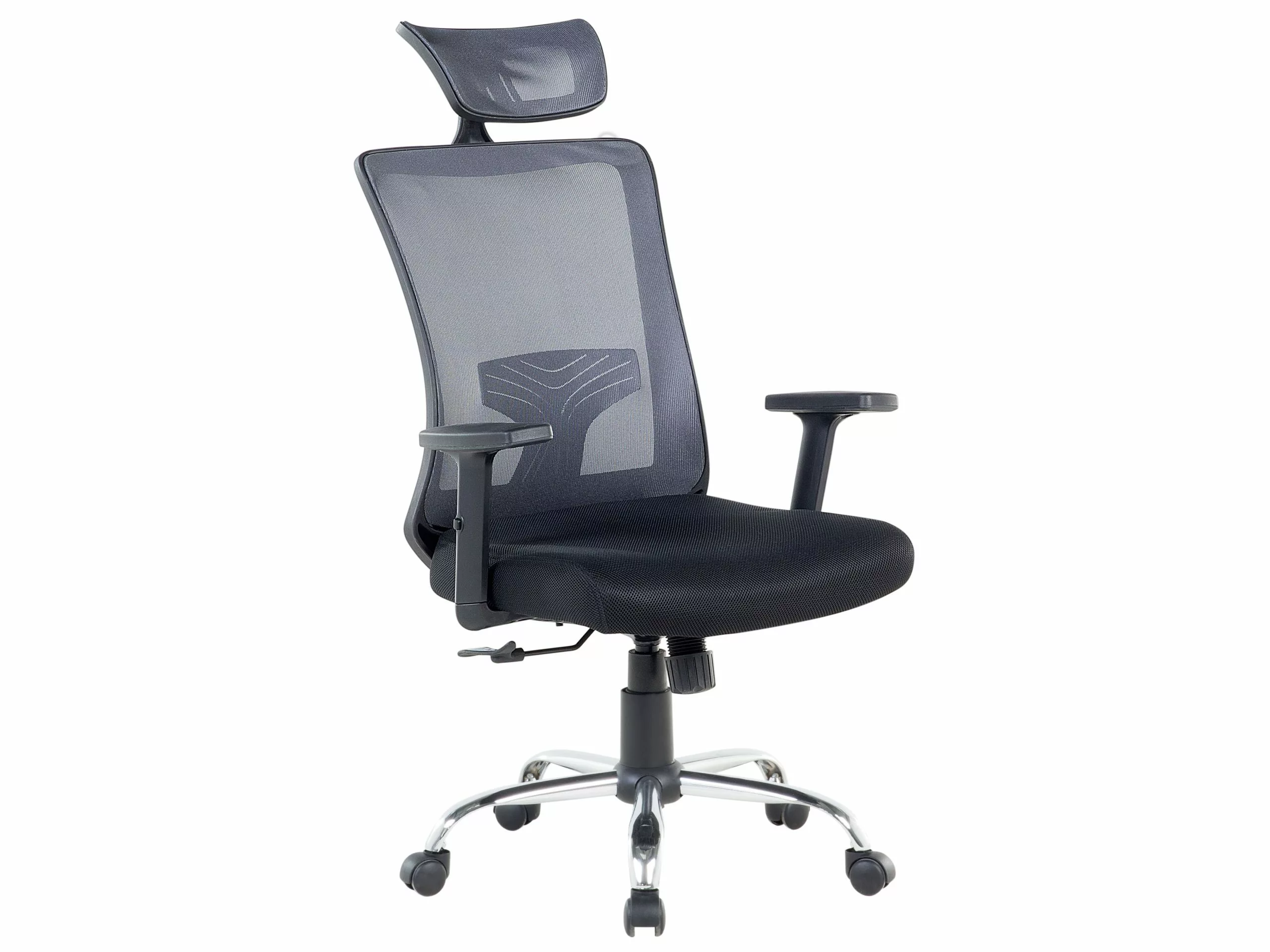 Beliani Työtuoli Verkkokankainen Harmaanmusta NOBLE - Image 2