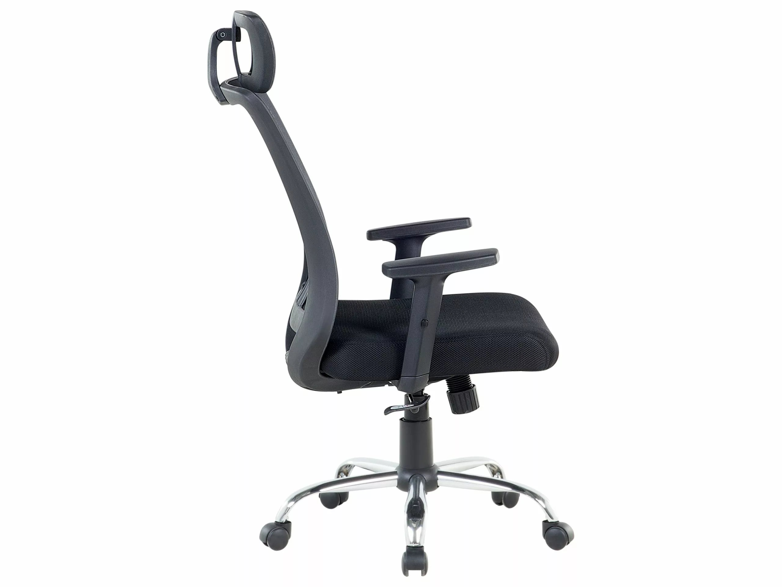 Beliani Työtuoli Verkkokankainen Harmaanmusta NOBLE - Image 6