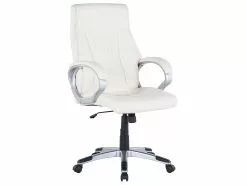 Beliani Työtuoli Keinonahkainen Beige TRIUMPH