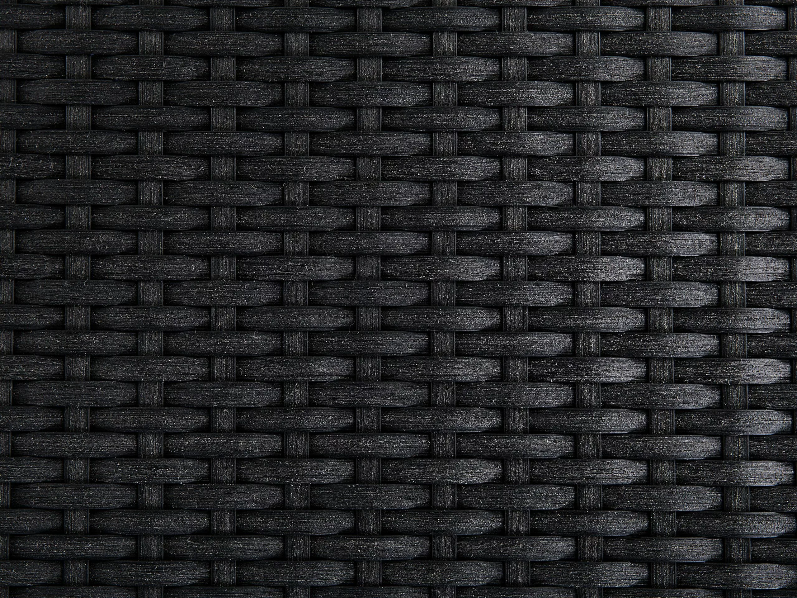 Beliani 6-istuttava Ulkoruokailuryhmä Lasitaso Polyrottinkituolit Musta GROSSETO - Image 9