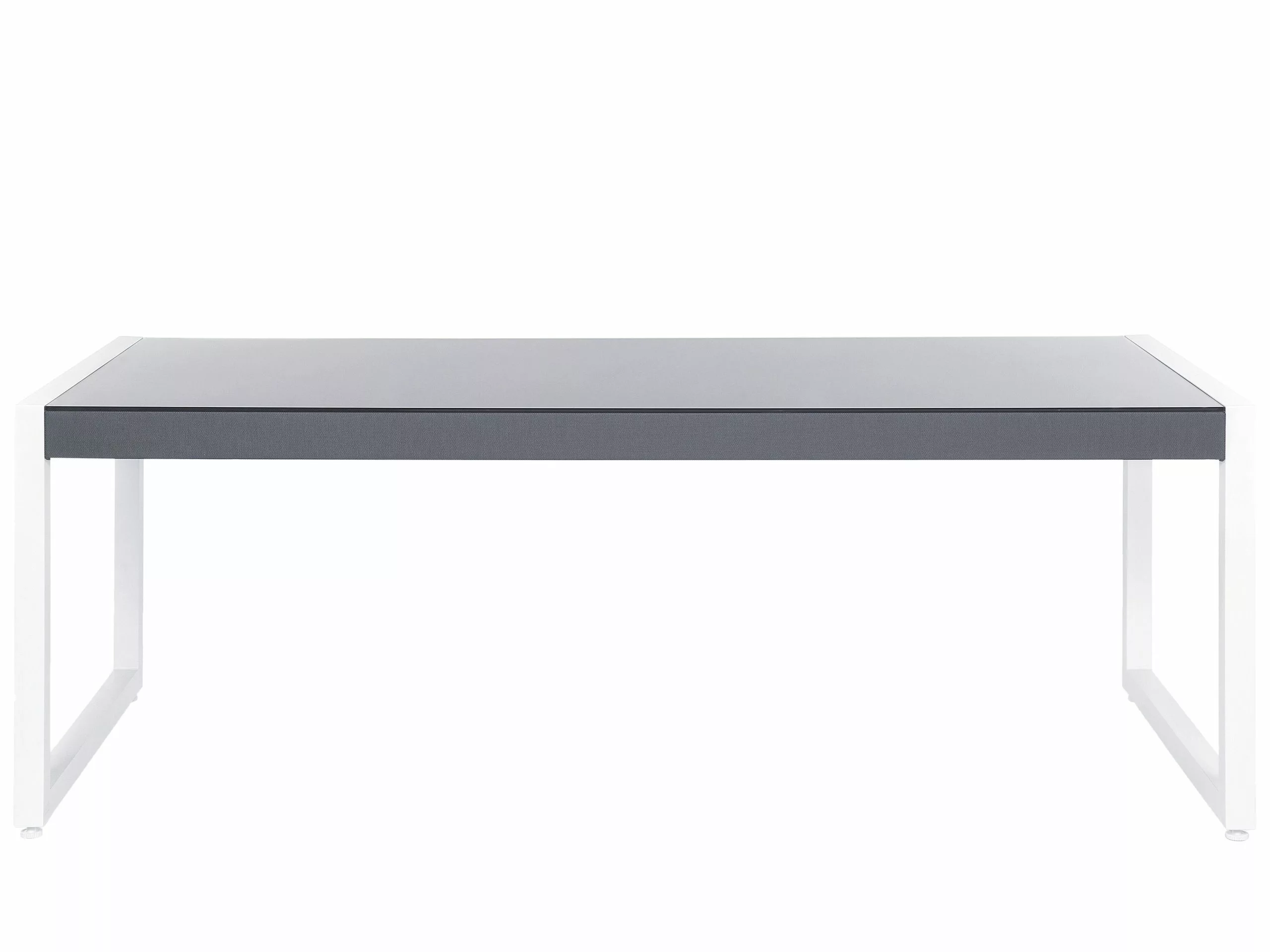 Beliani 6-istuttava Ulkoruokailuryhmä Alumiini Harmaa BACOLI - Image 4