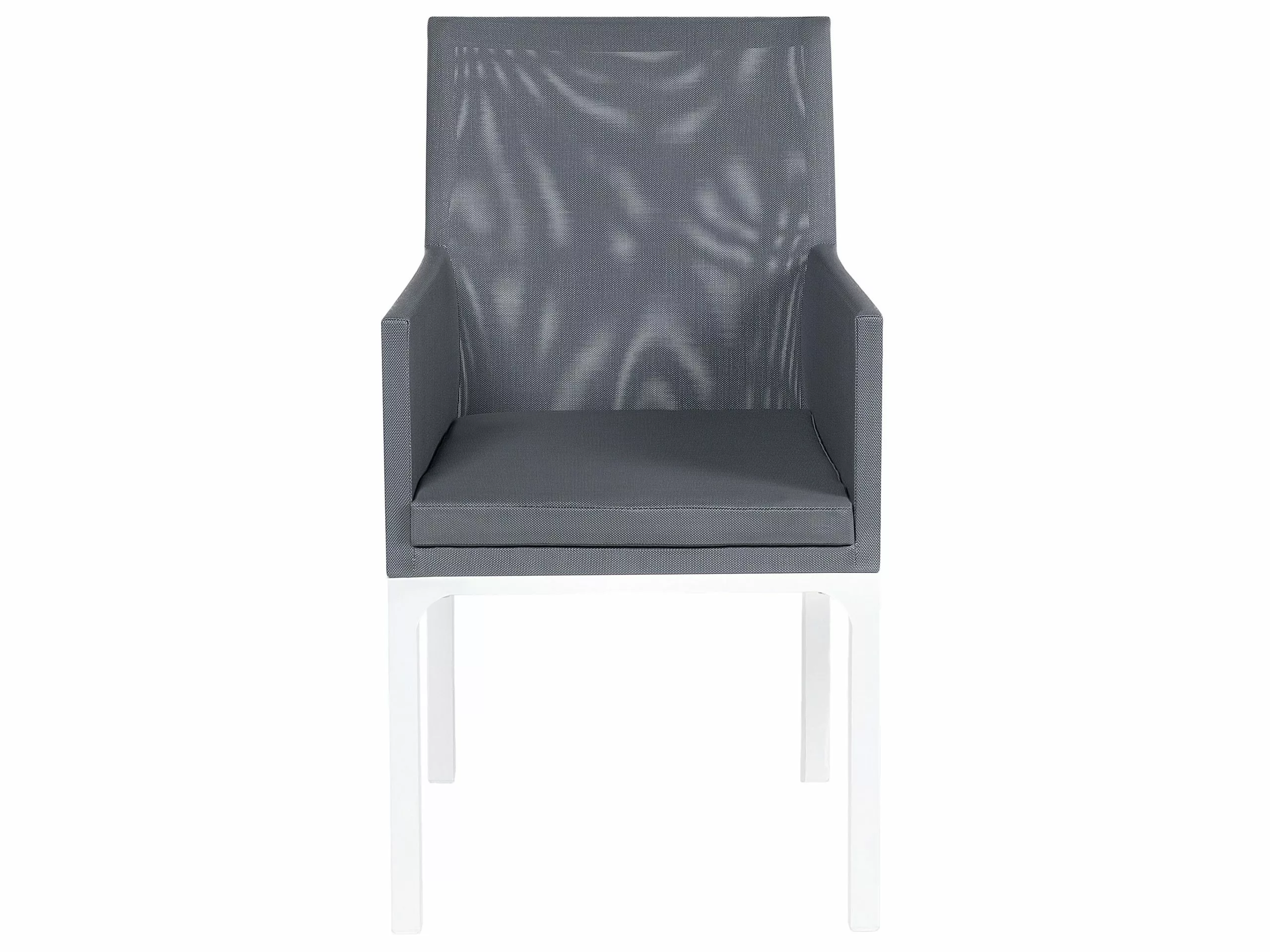 Beliani 6-istuttava Ulkoruokailuryhmä Alumiini Harmaa BACOLI - Image 6