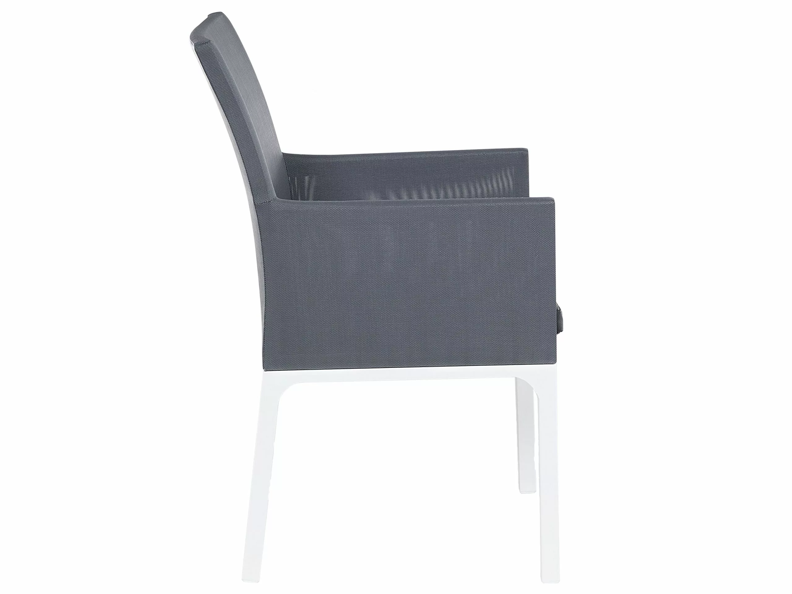 Beliani 6-istuttava Ulkoruokailuryhmä Alumiini Harmaa BACOLI - Image 8