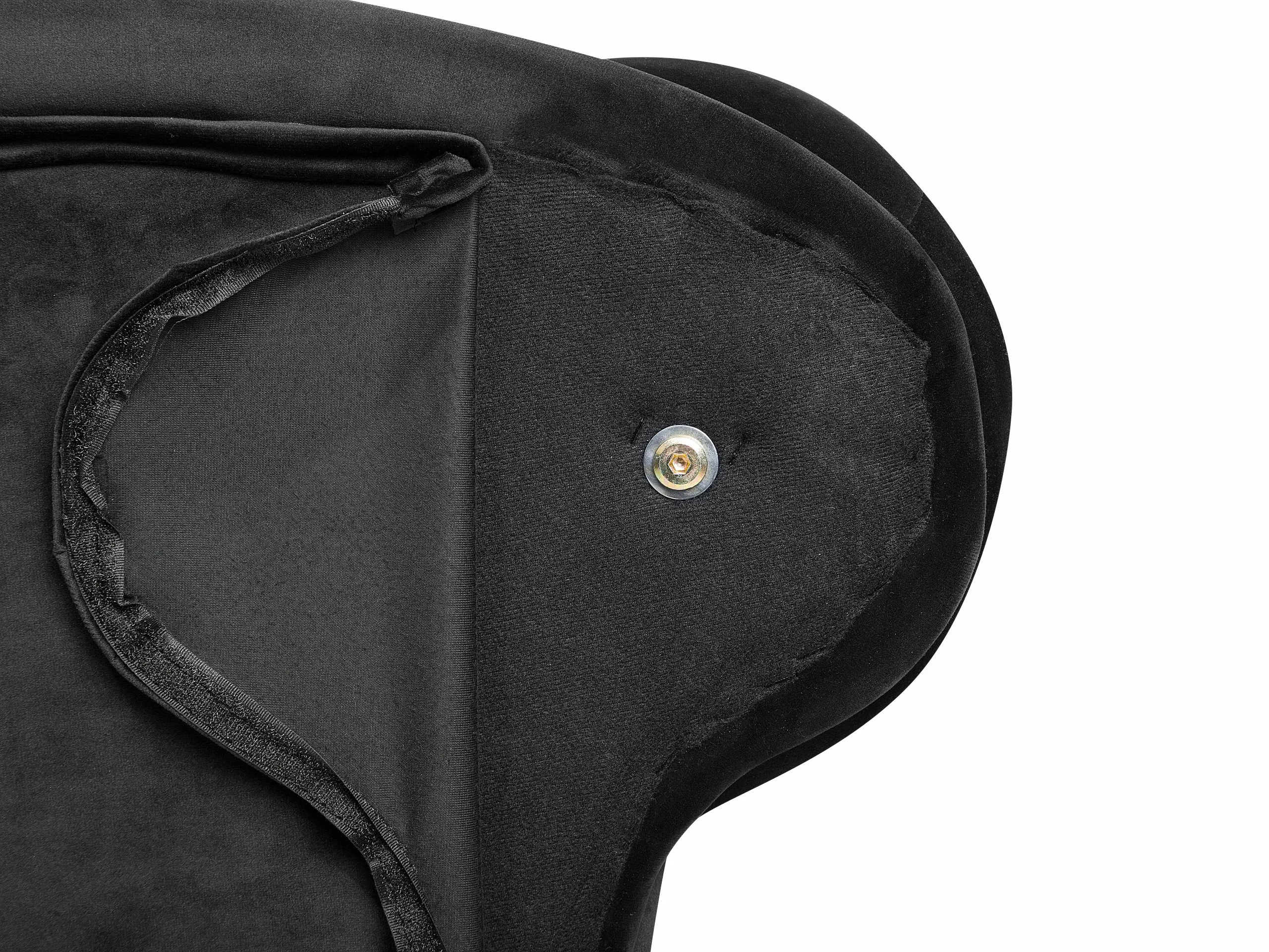 Beliani Samettinen Musta Divaani Vasenkätinen NIMES - Image 9