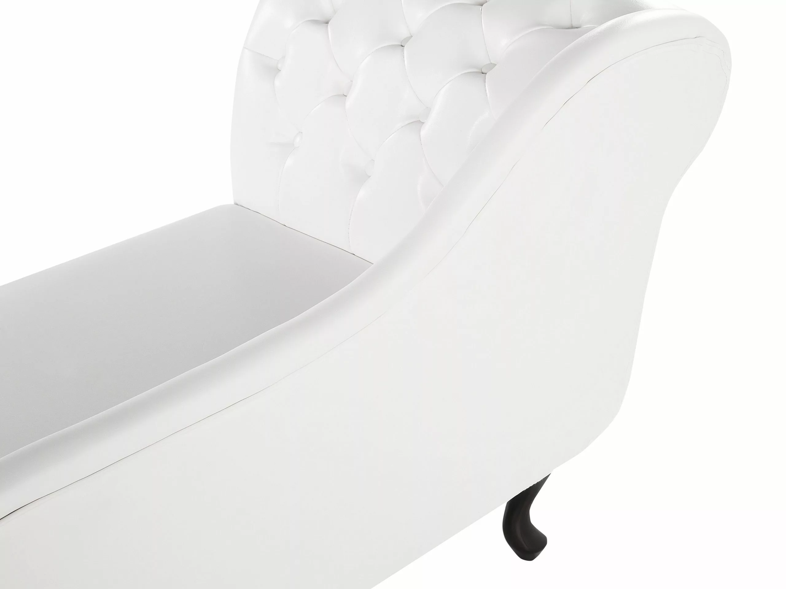 Beliani Divaani Keinonahkainen Oikeakätinen Valkoinen NIMES - Image 7