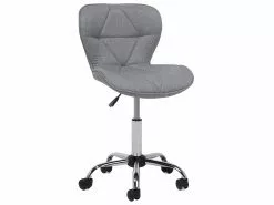 Beliani Työtuoli Kankainen Harmaa VALETTA