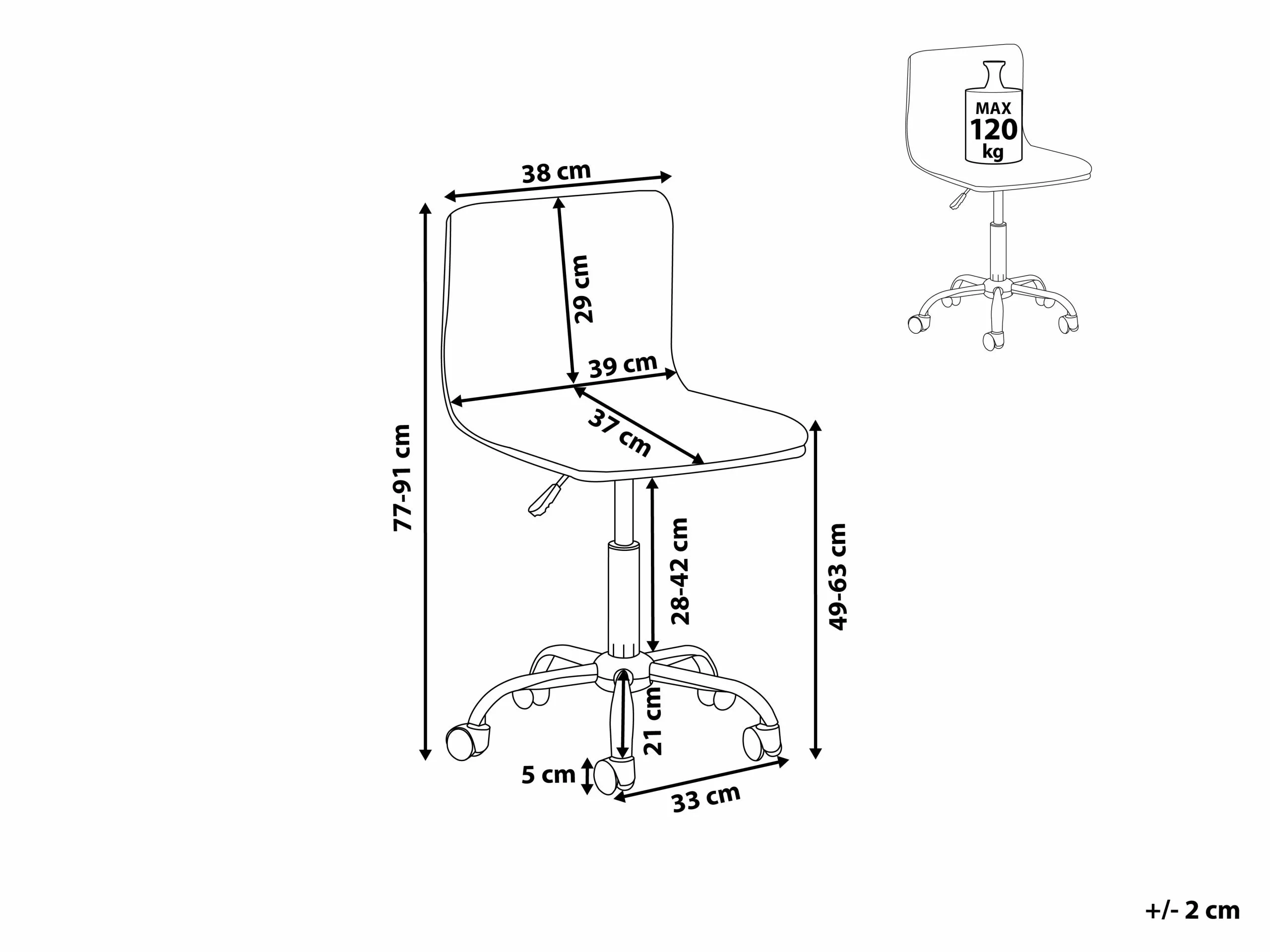 Beliani Työtuoli Beige ORLANDO - Image 10