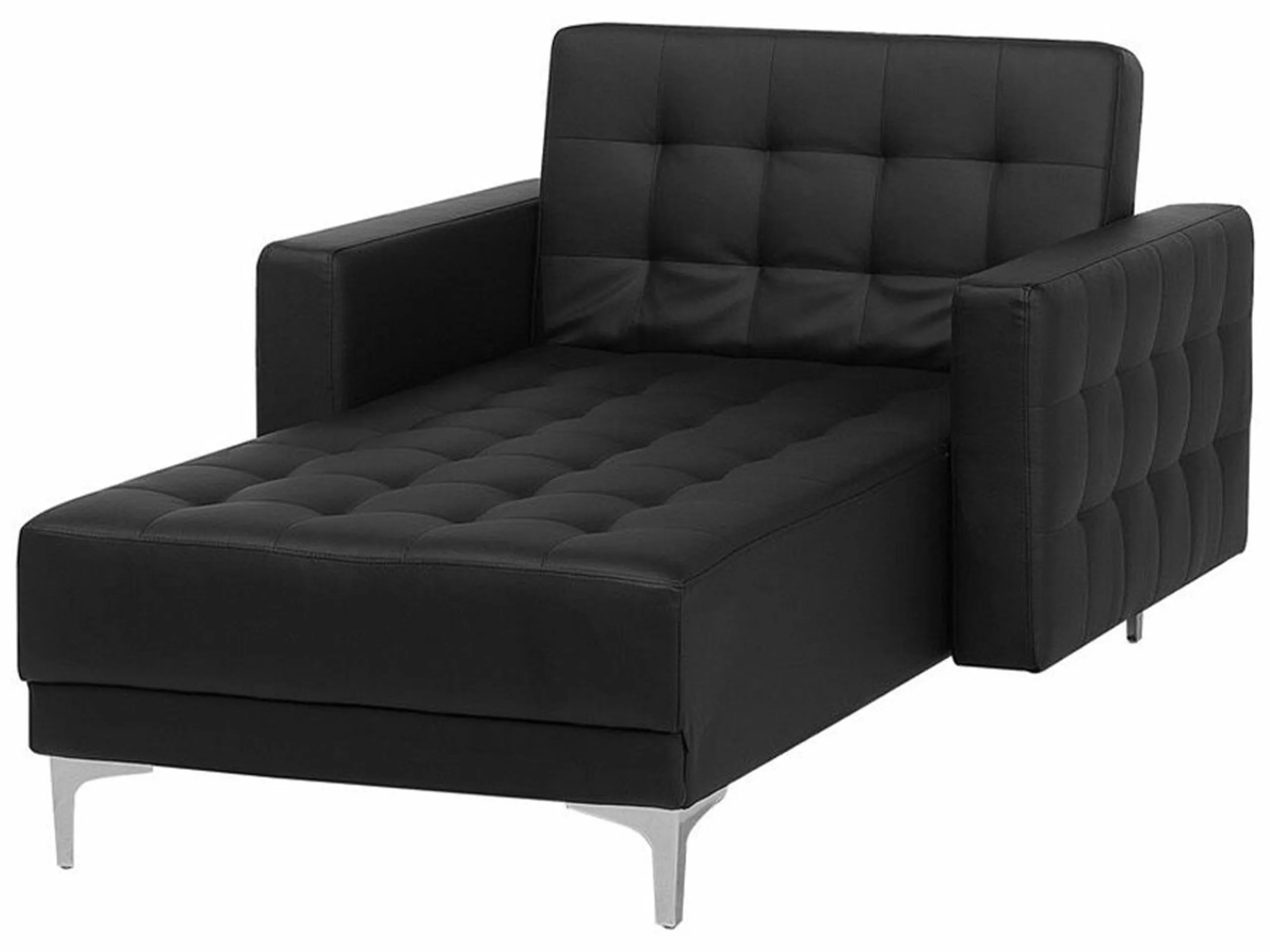 Beliani Musta Keinonahkadivaani ABERDEEN