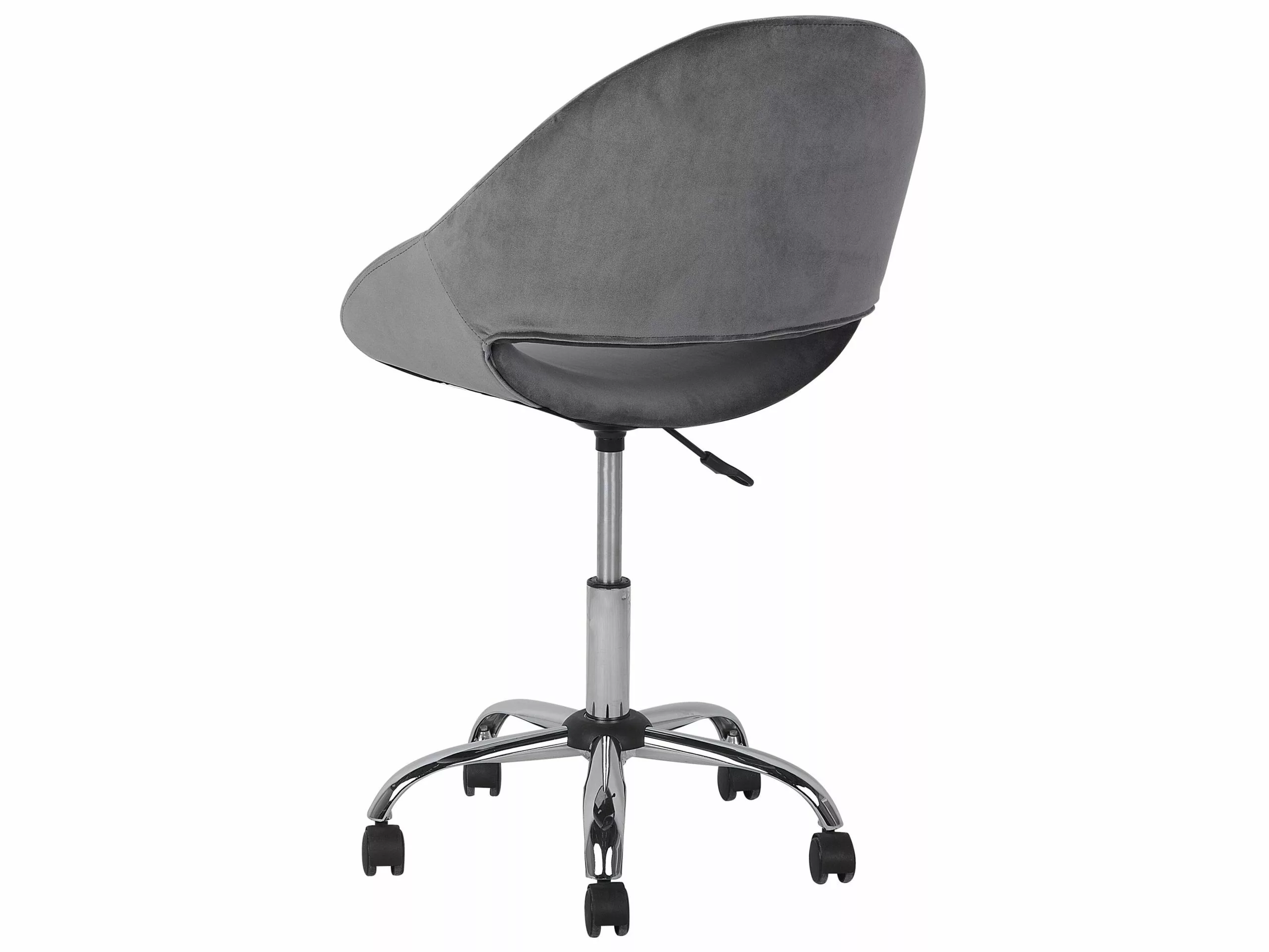 Beliani Työtuoli Samettinen Harmaa SELMA - Image 5