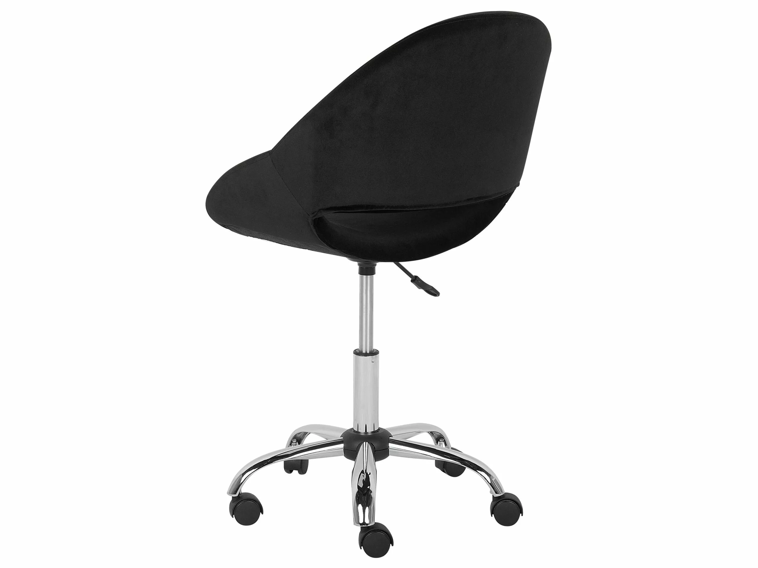 Beliani Työtuoli Samettinen Musta SELMA - Image 7