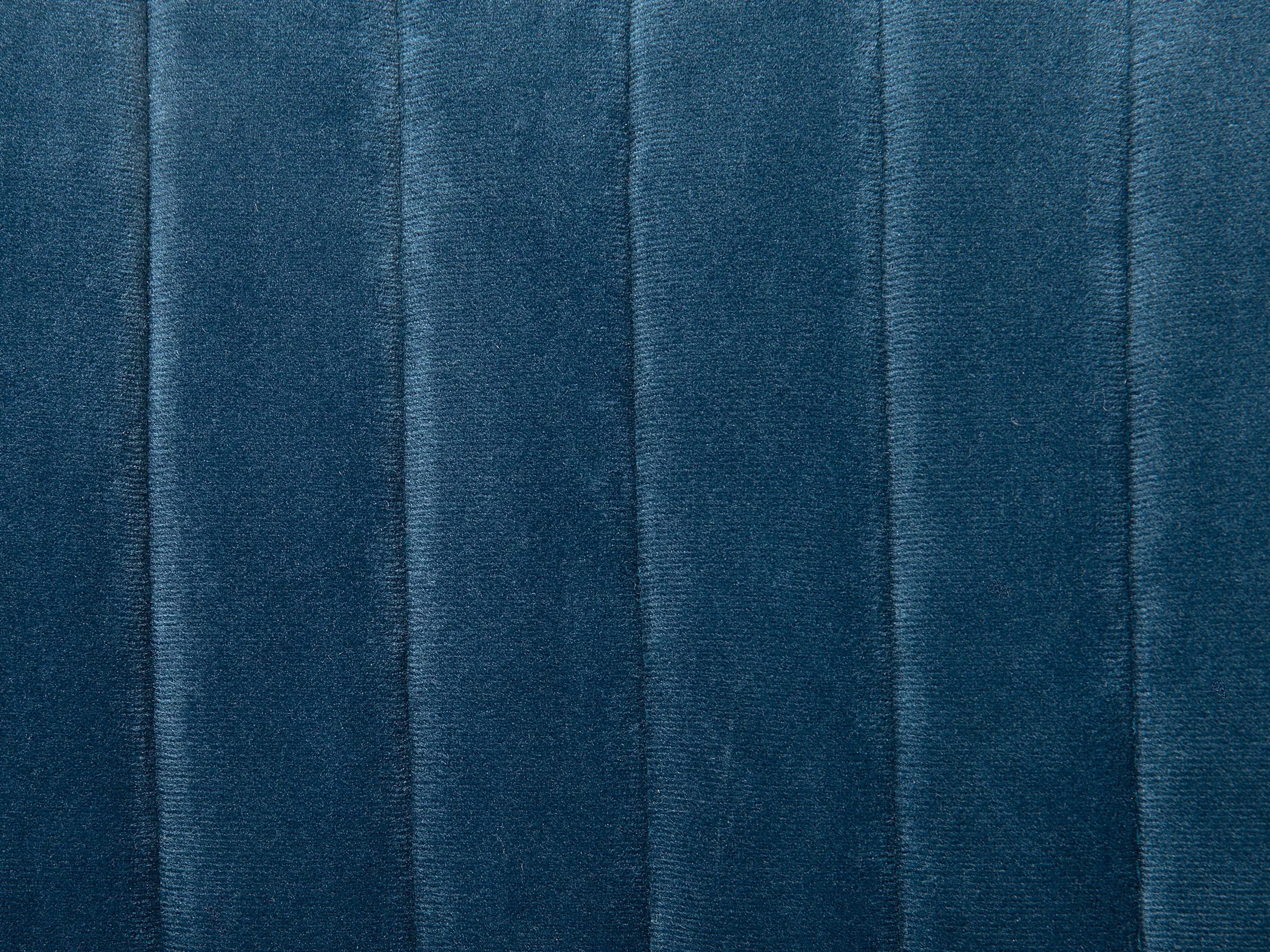 Beliani Työtuoli Samettinen Sininen VENICE - Image 8