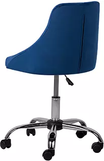 Beliani Samettinen Sininen Työtuoli PARRISH - Image 3