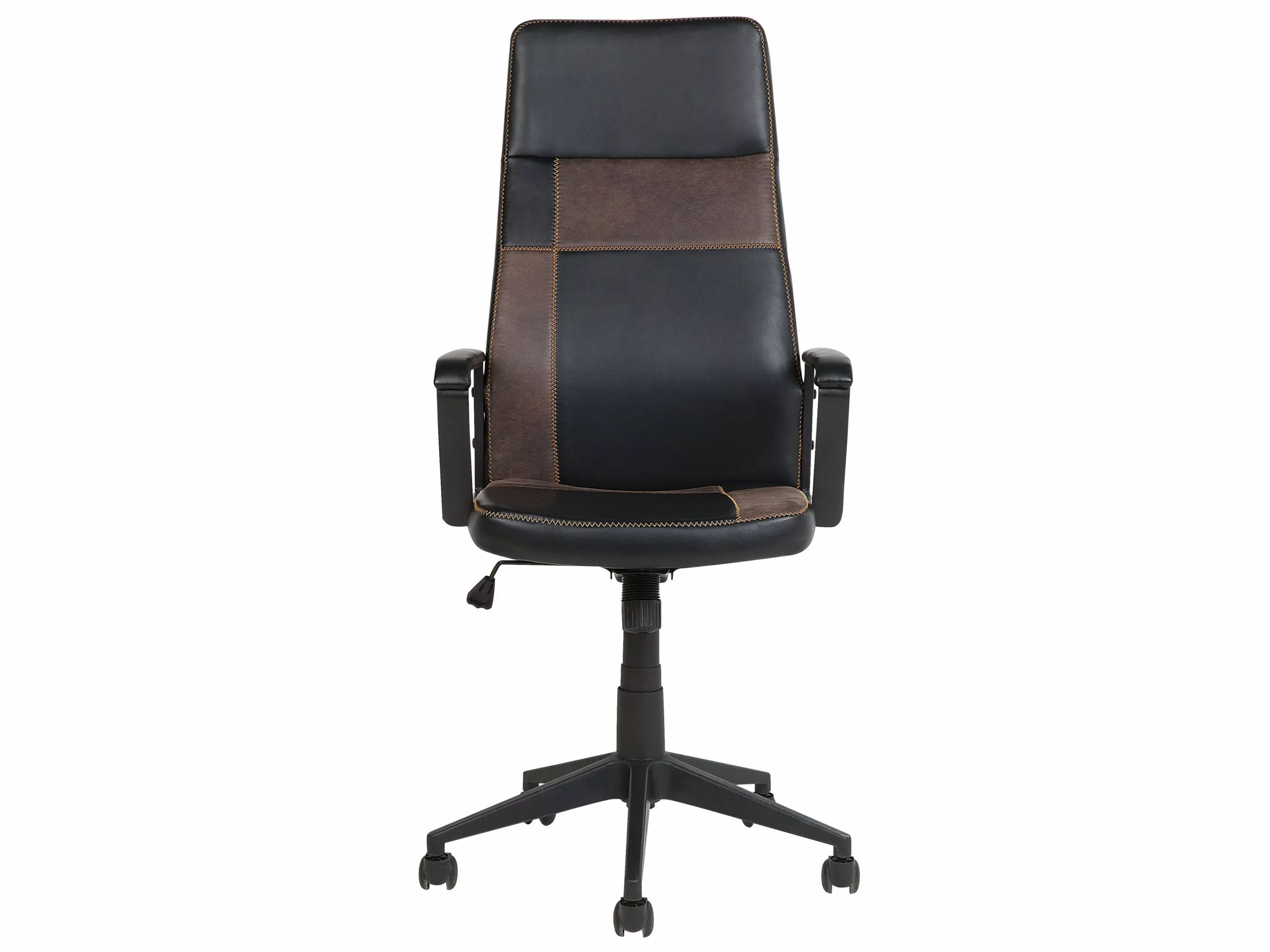 Beliani Työtuoli Keinonahkainen Mustaruskea DELUXE - Image 3