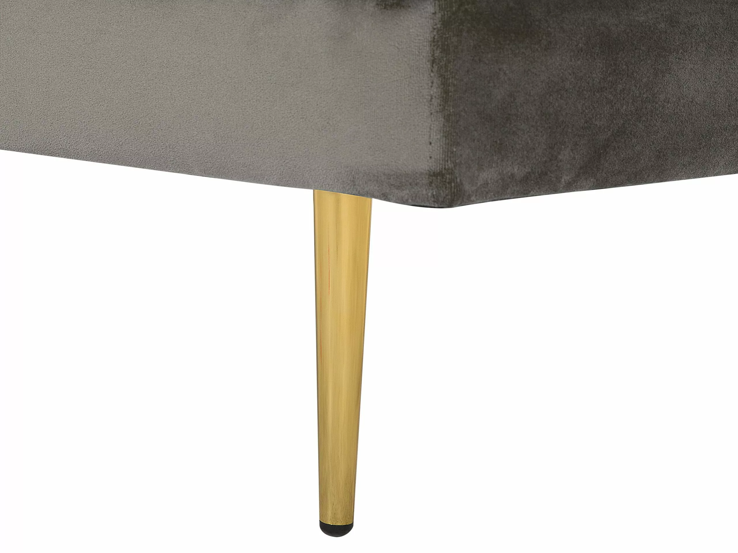 Beliani Divaani Sametti Oikeak. Ruskeanharmaa MIRAMAS - Image 7