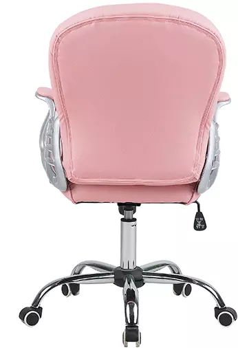 Beliani Työtuoli Keinonahka Vaaleanpunainen PRINCESS - Image 7