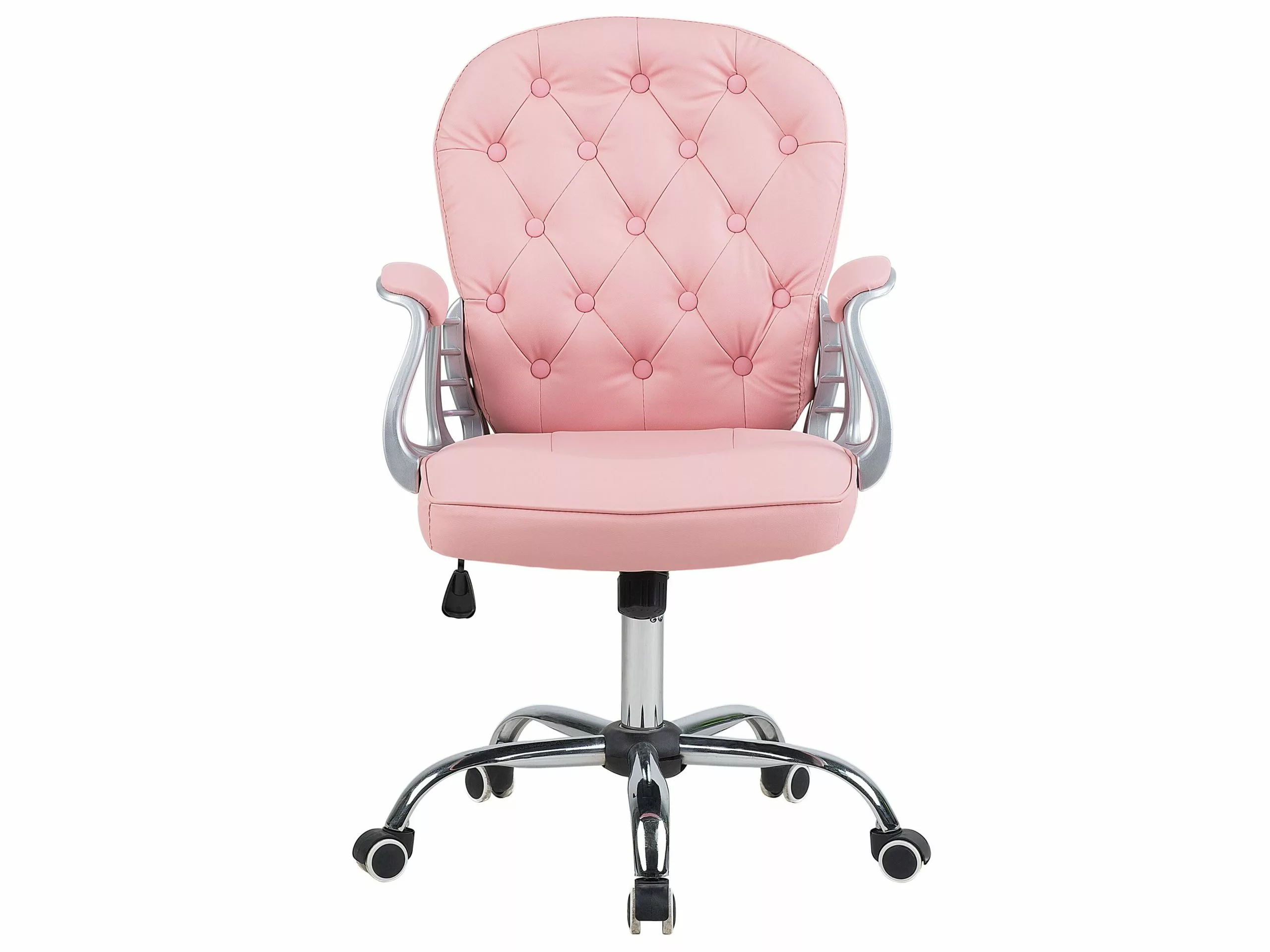Beliani Työtuoli Keinonahka Vaaleanpunainen PRINCESS - Image 8