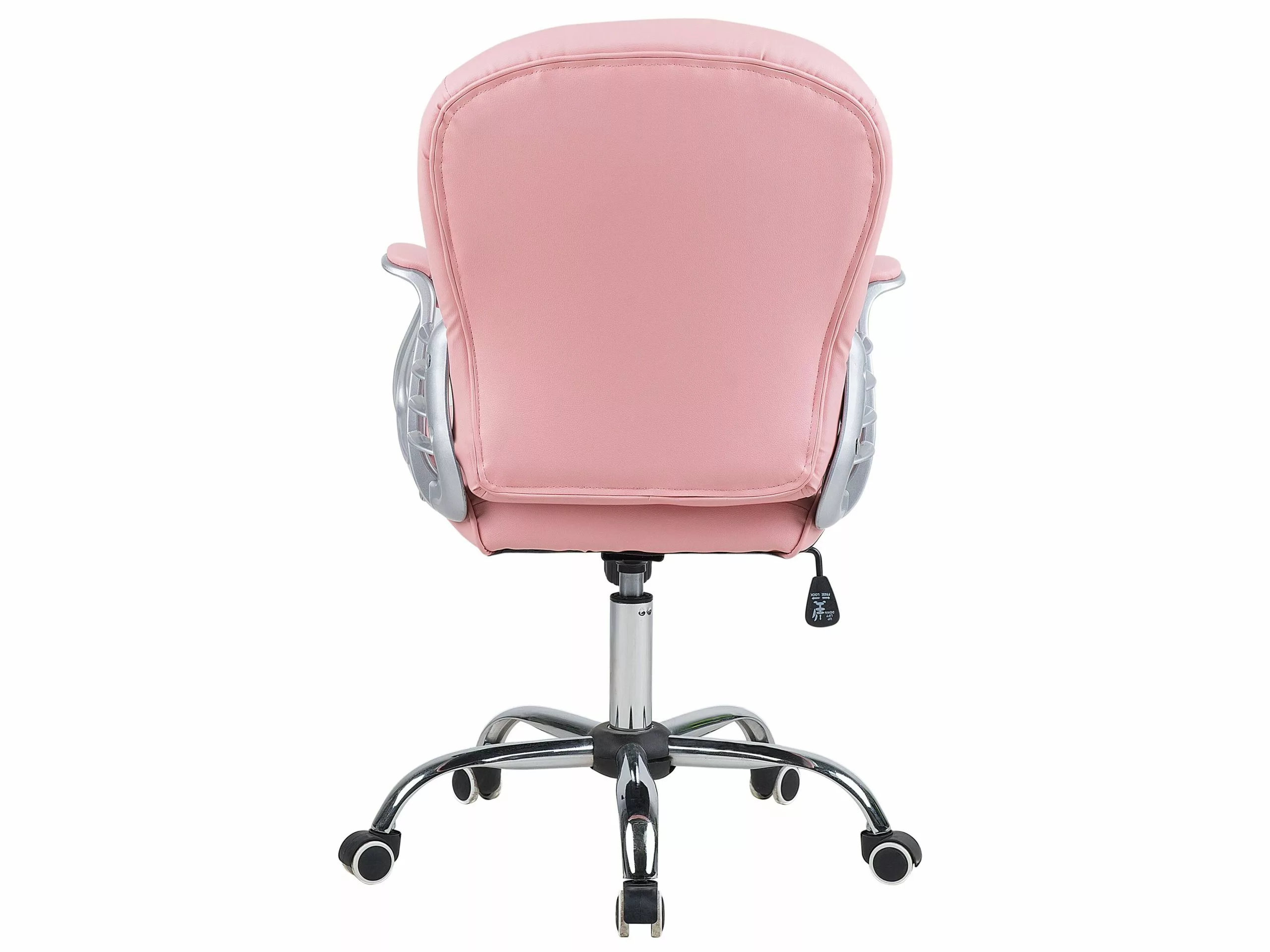 Beliani Työtuoli Keinonahka Vaaleanpunainen PRINCESS - Image 9