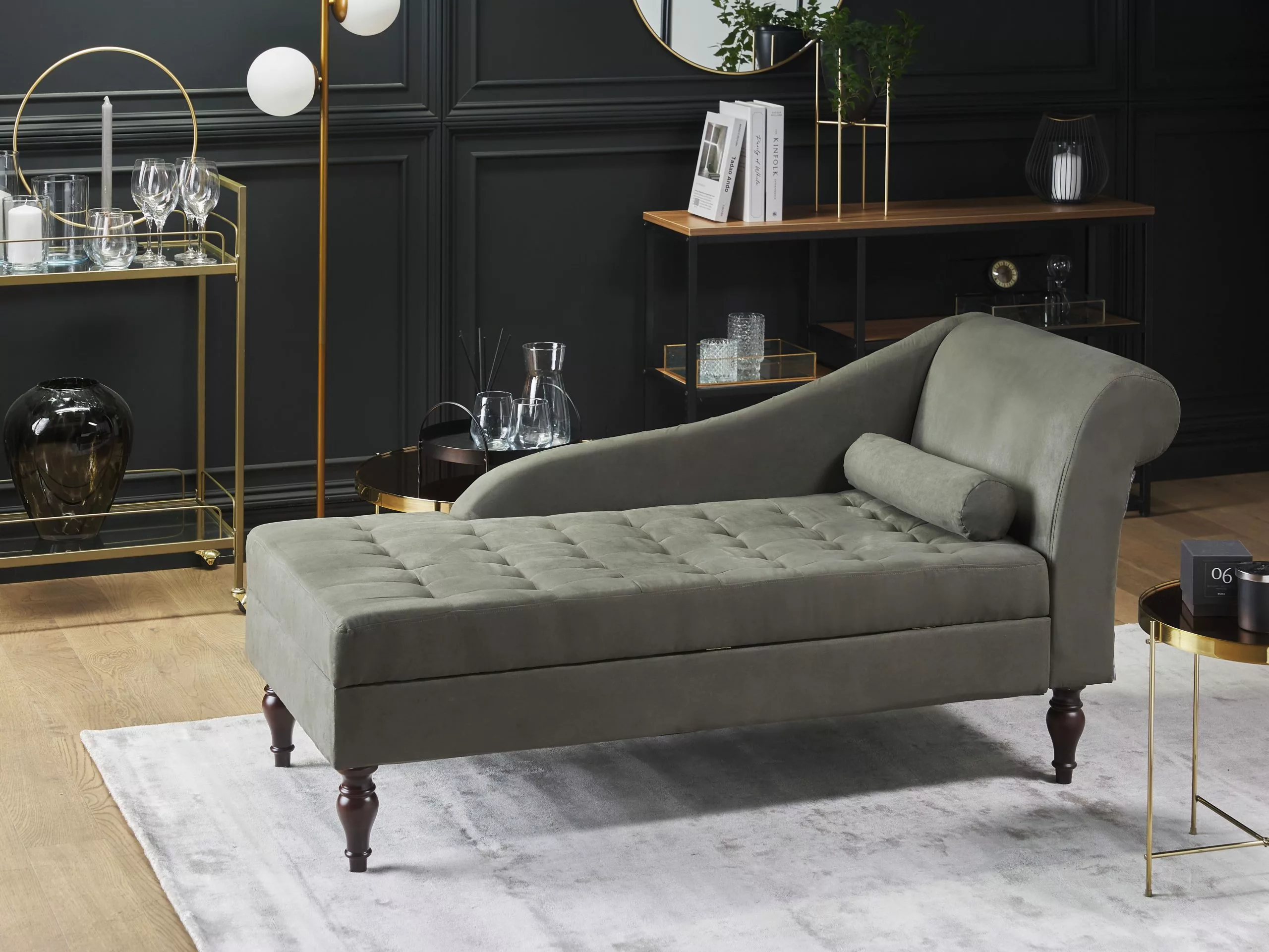 Beliani Divaani Tummanharmaa PESSAC - Image 2