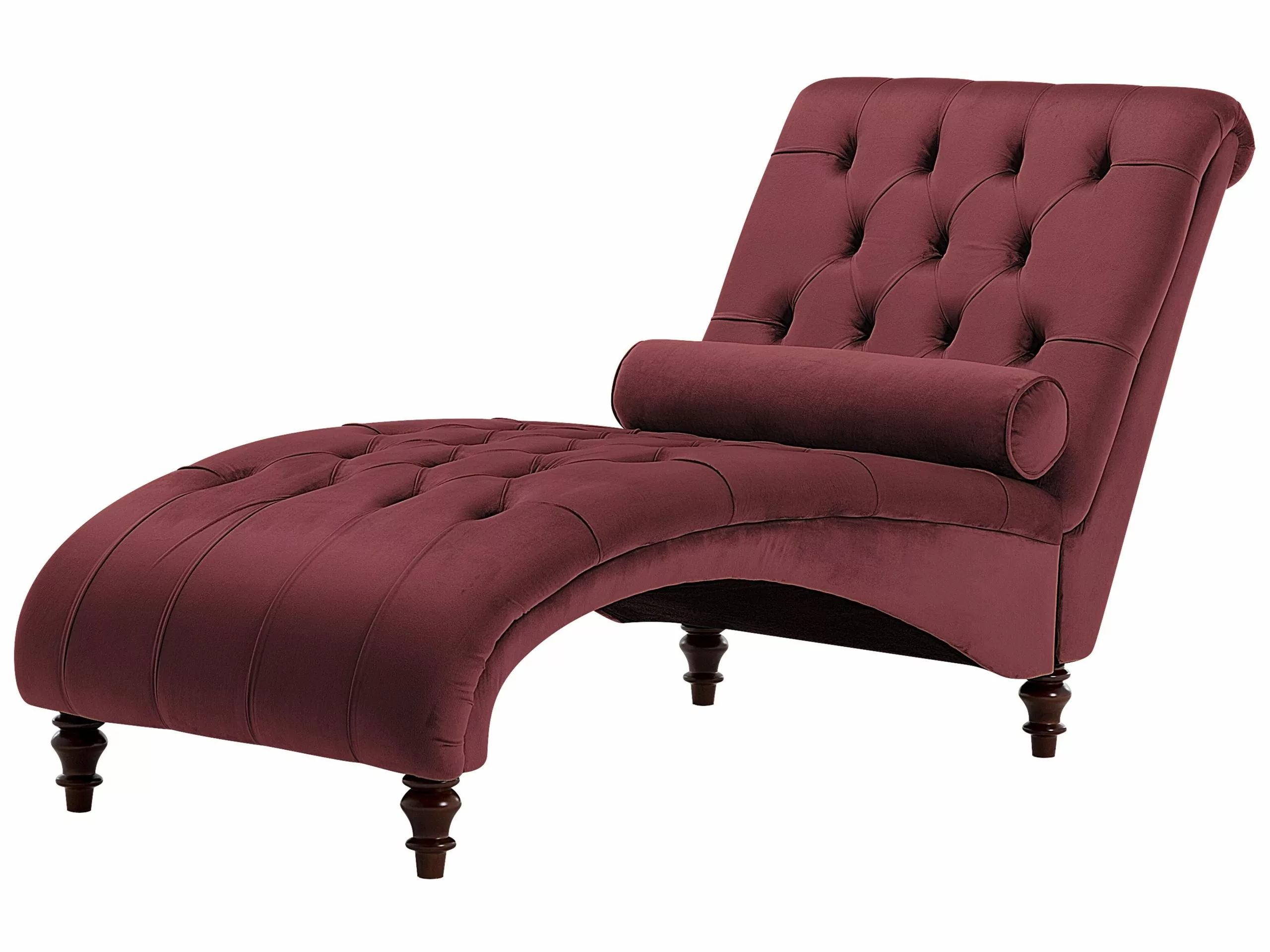 Beliani Samettinen Punainen Divaani MURET - Image 3