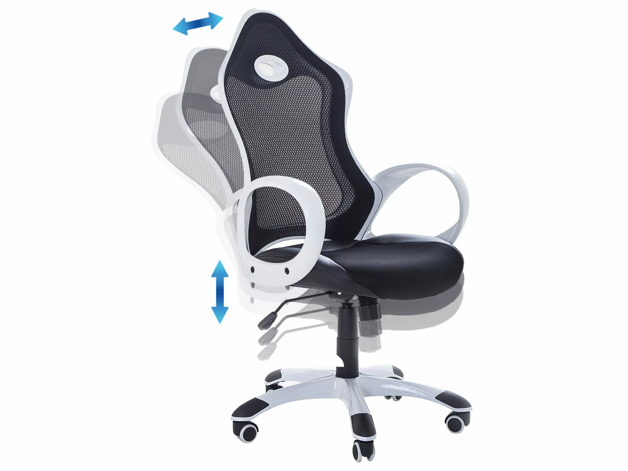 Beliani Mustavalkoinen Työtuoli ICHAIR - Image 4