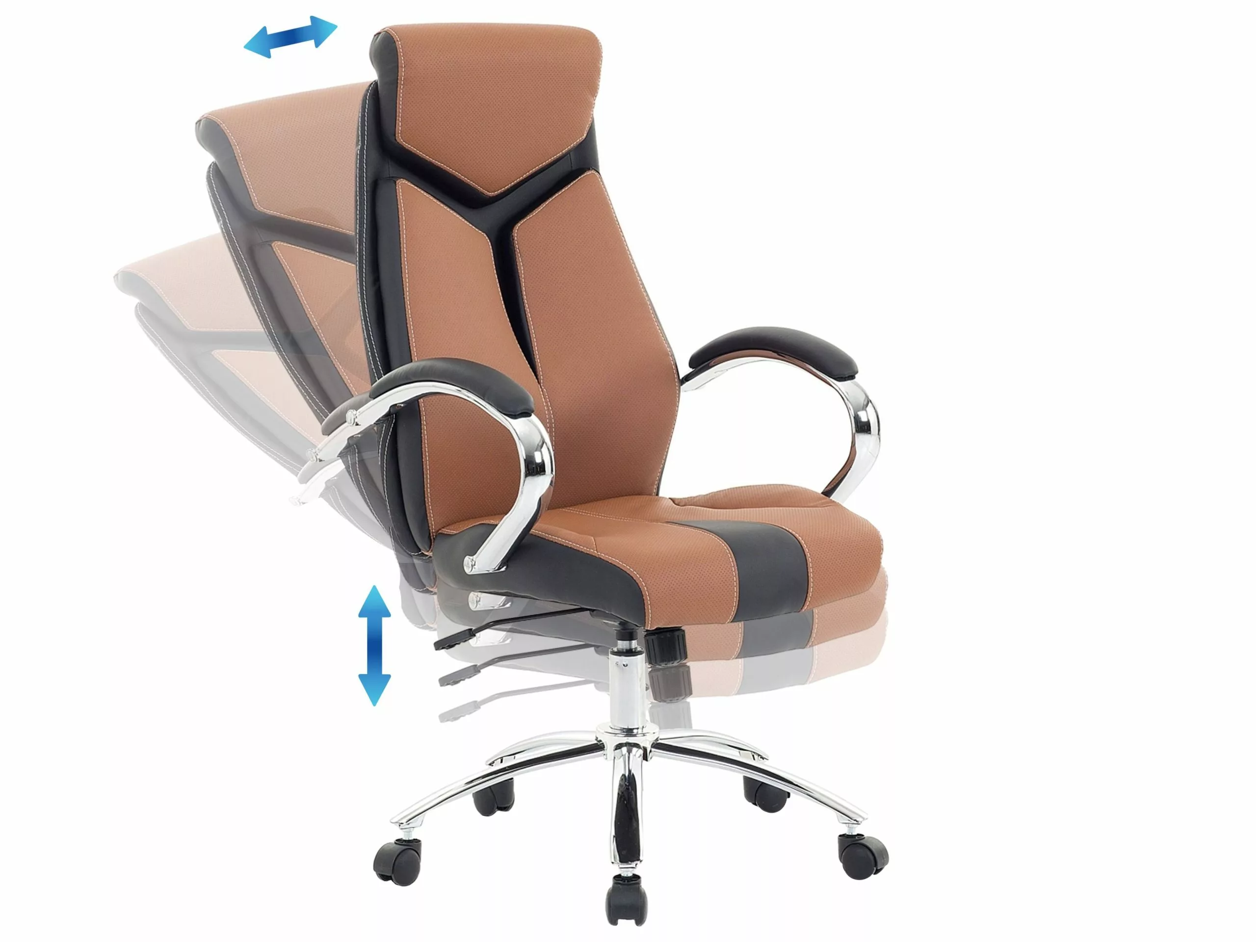 Beliani Työtuoli Ruskea FORMULA 1 - Image 3