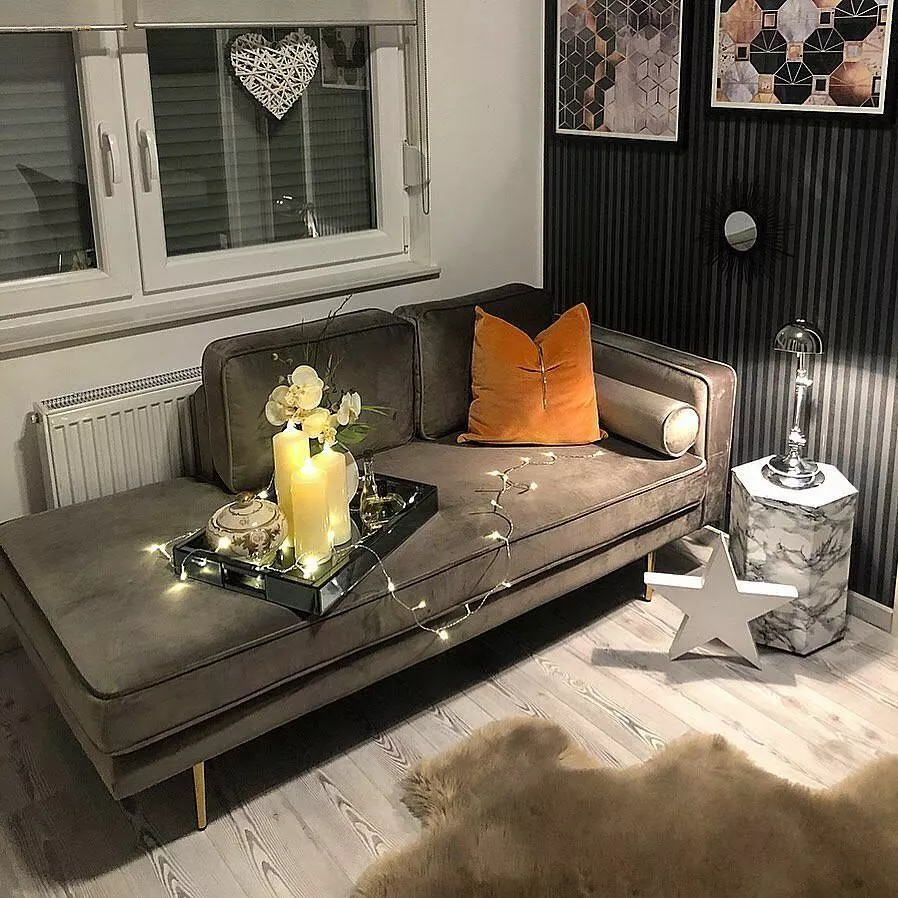 Beliani Divaani Sametti Oikeak. Ruskeanharmaa MIRAMAS - Image 3