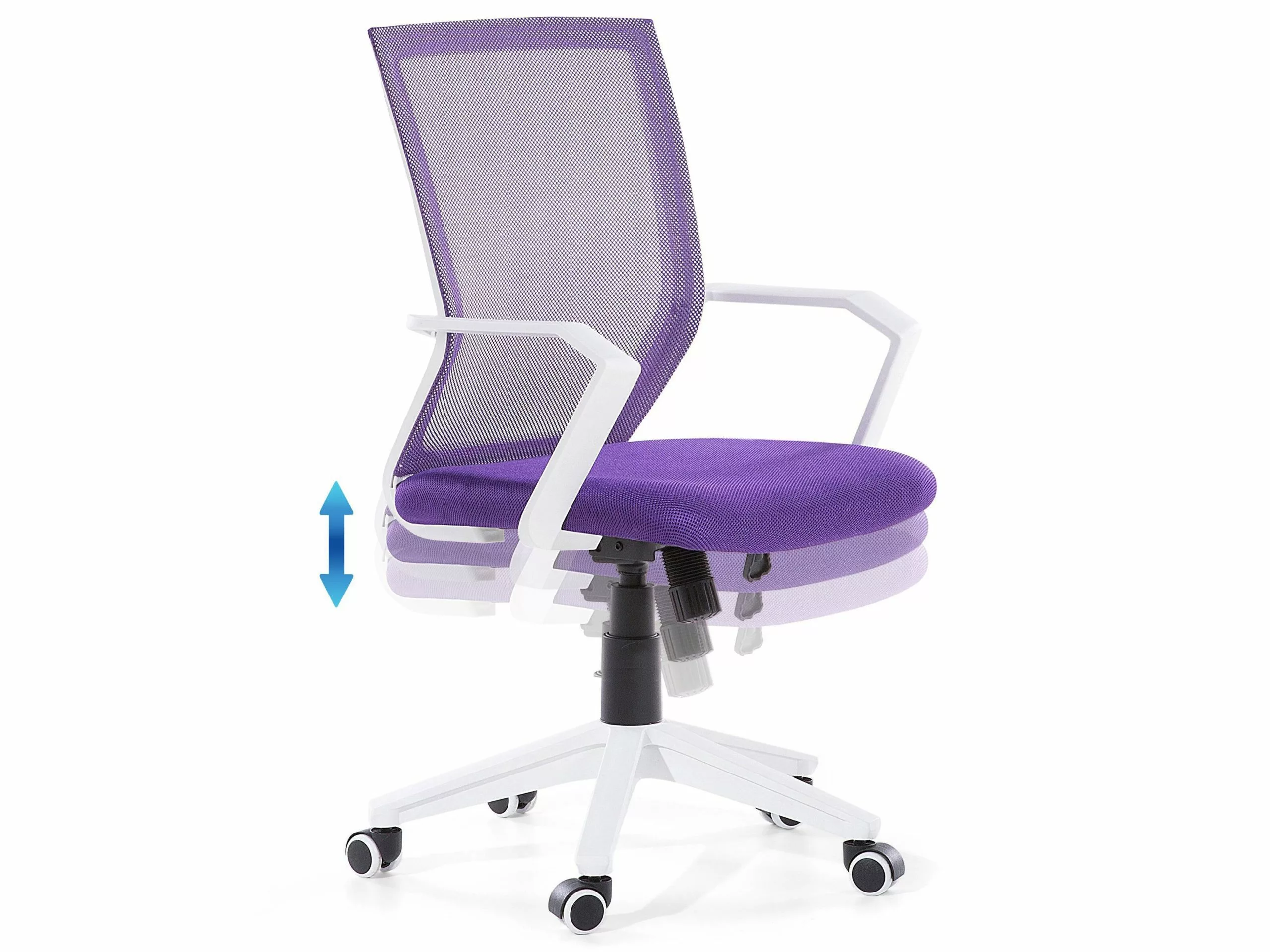 Beliani Työtuoli Verkkokankainen Selkänoja Violetti RELIEF - Image 6