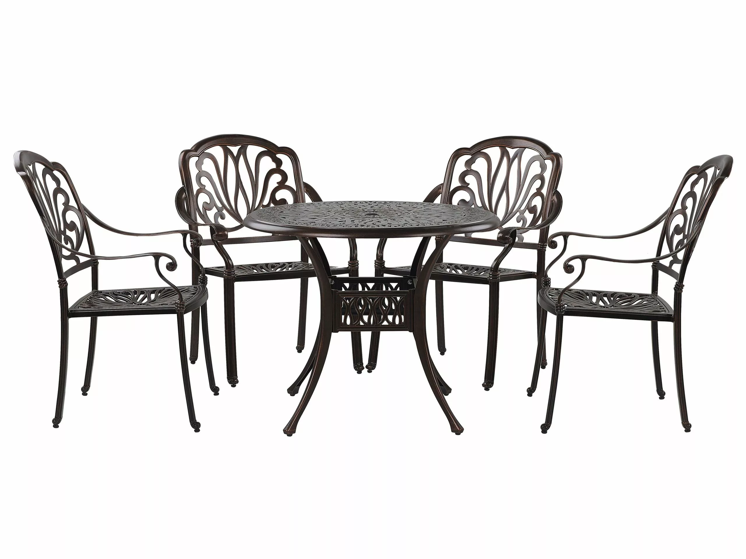 Beliani Neljän Istuttava Puutarhakaluste Setti Ruskea ANCONA - Image 5