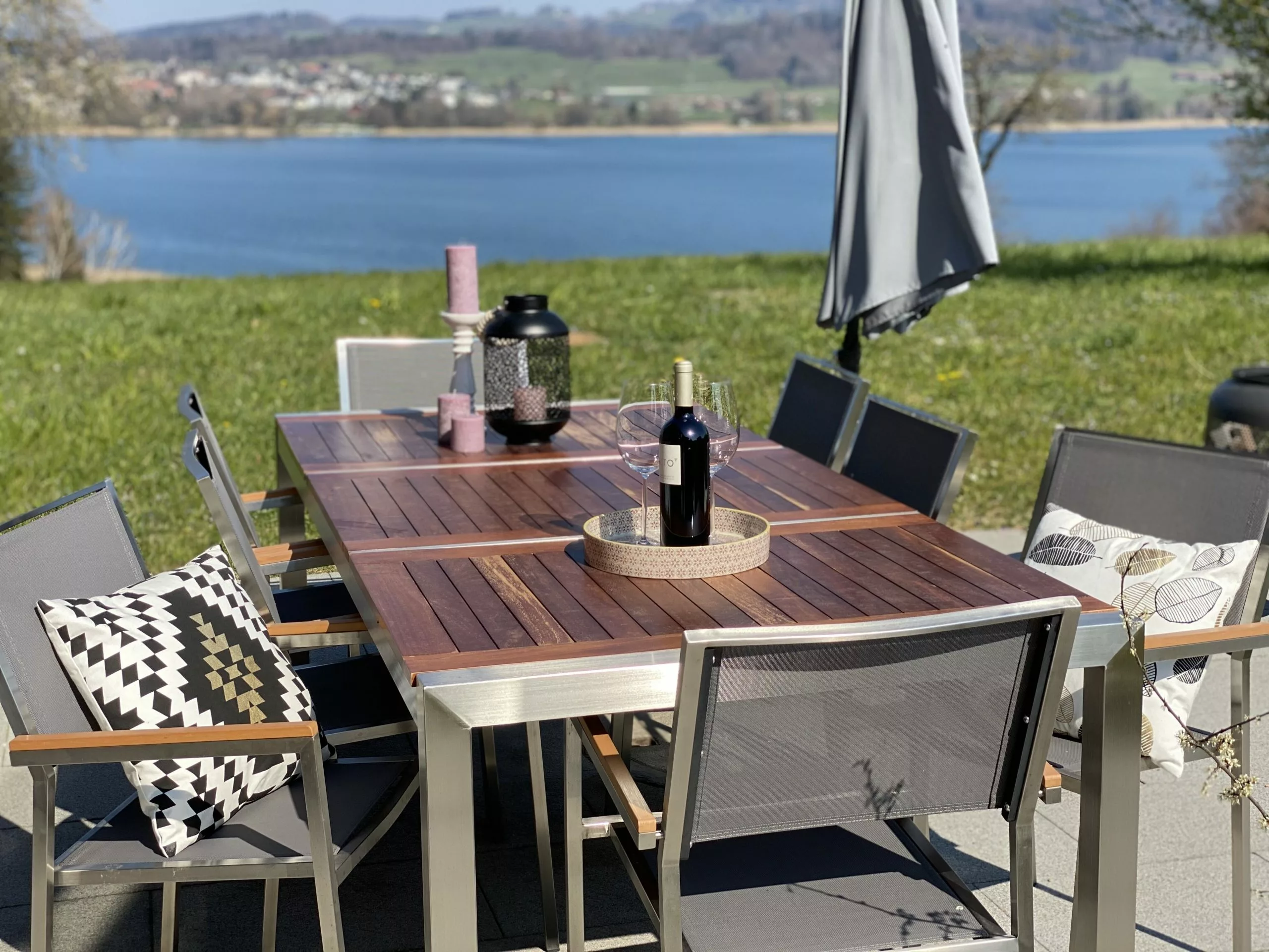 Beliani Puutarhatuoli Kangas Harmaa 6 Kpl GROSSETO - Image 3