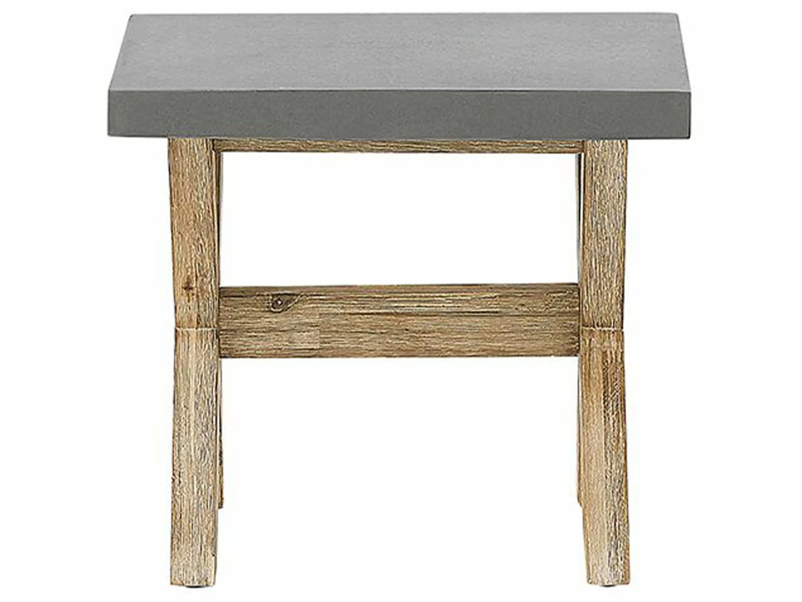 Beliani Kuitusementti Puutarhasetti 6 Jakkaralla Harmaa OLBIA - Image 6