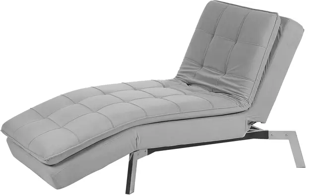 Beliani Divaani Samettinen Vaaleanharmaa LOIRET - Image 3