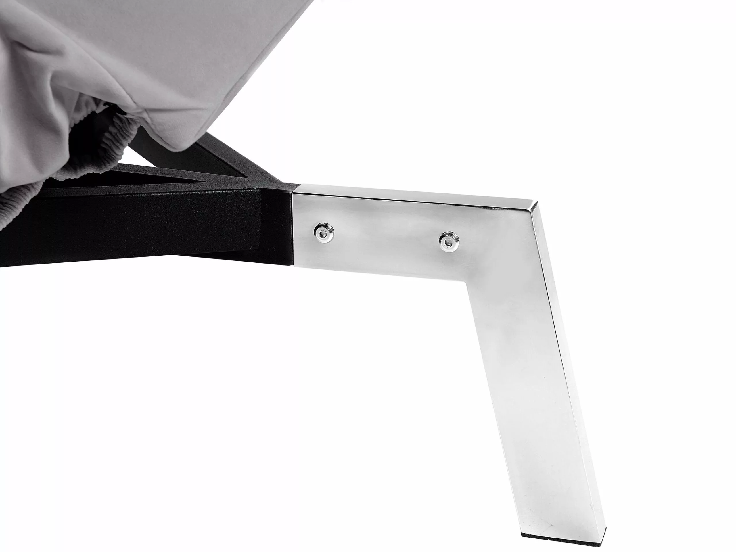 Beliani Divaani Samettinen Vaaleanharmaa LOIRET - Image 10