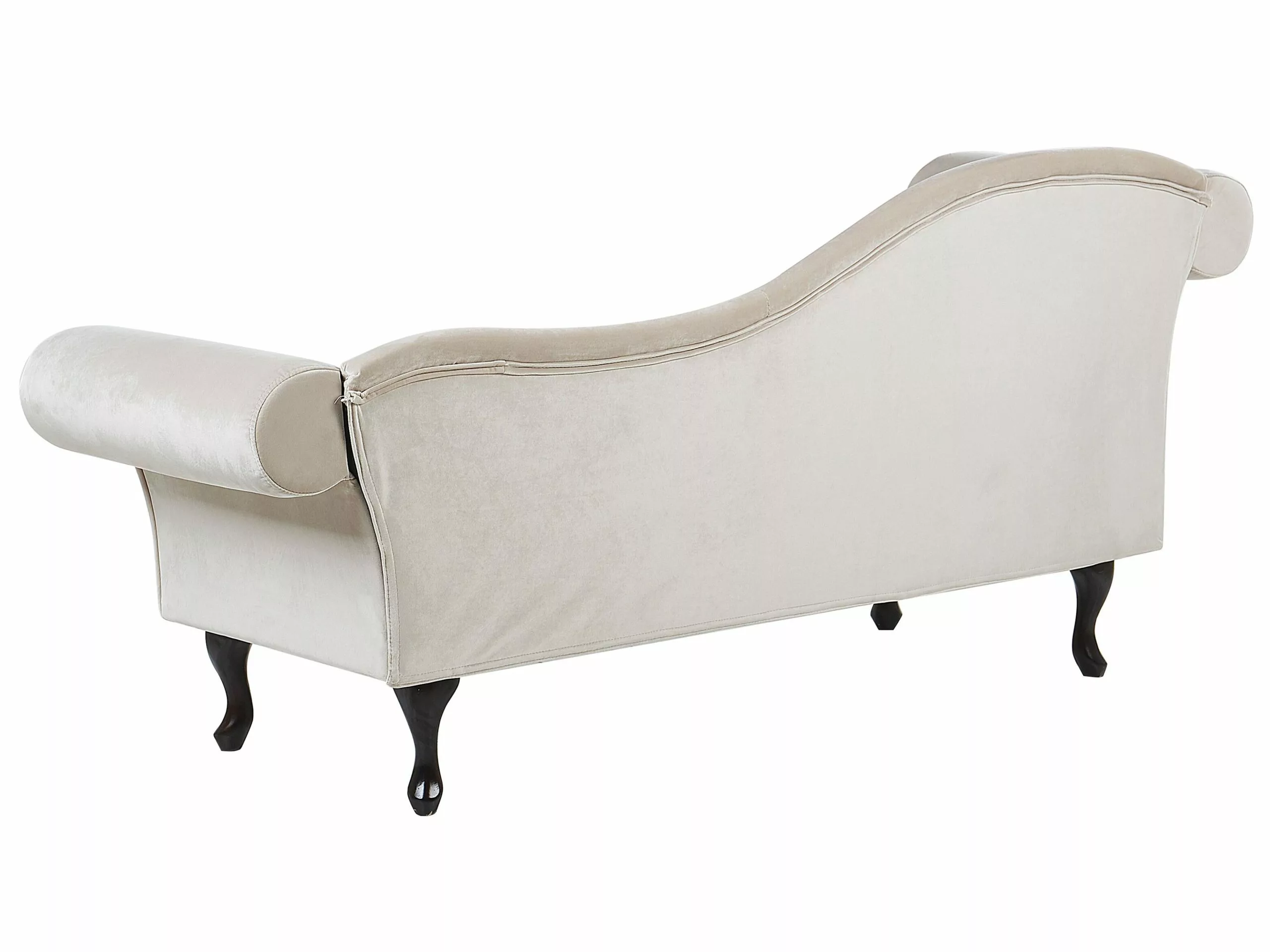 Beliani Divaani Samettinen Vasenkätinen Beige LATTES - Image 4