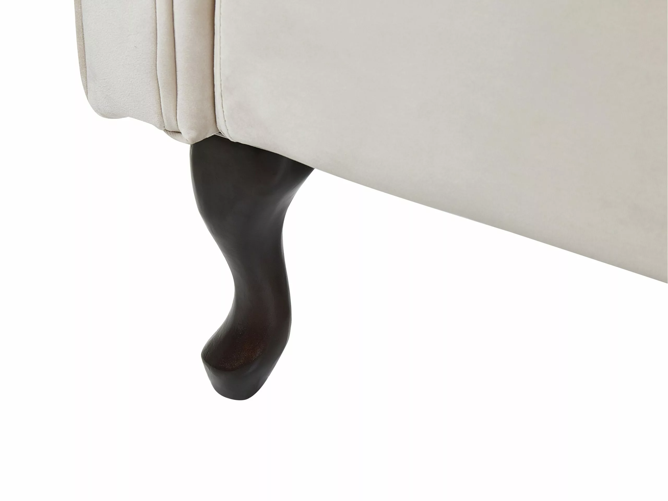 Beliani Divaani Samettinen Vasenkätinen Beige LATTES - Image 6