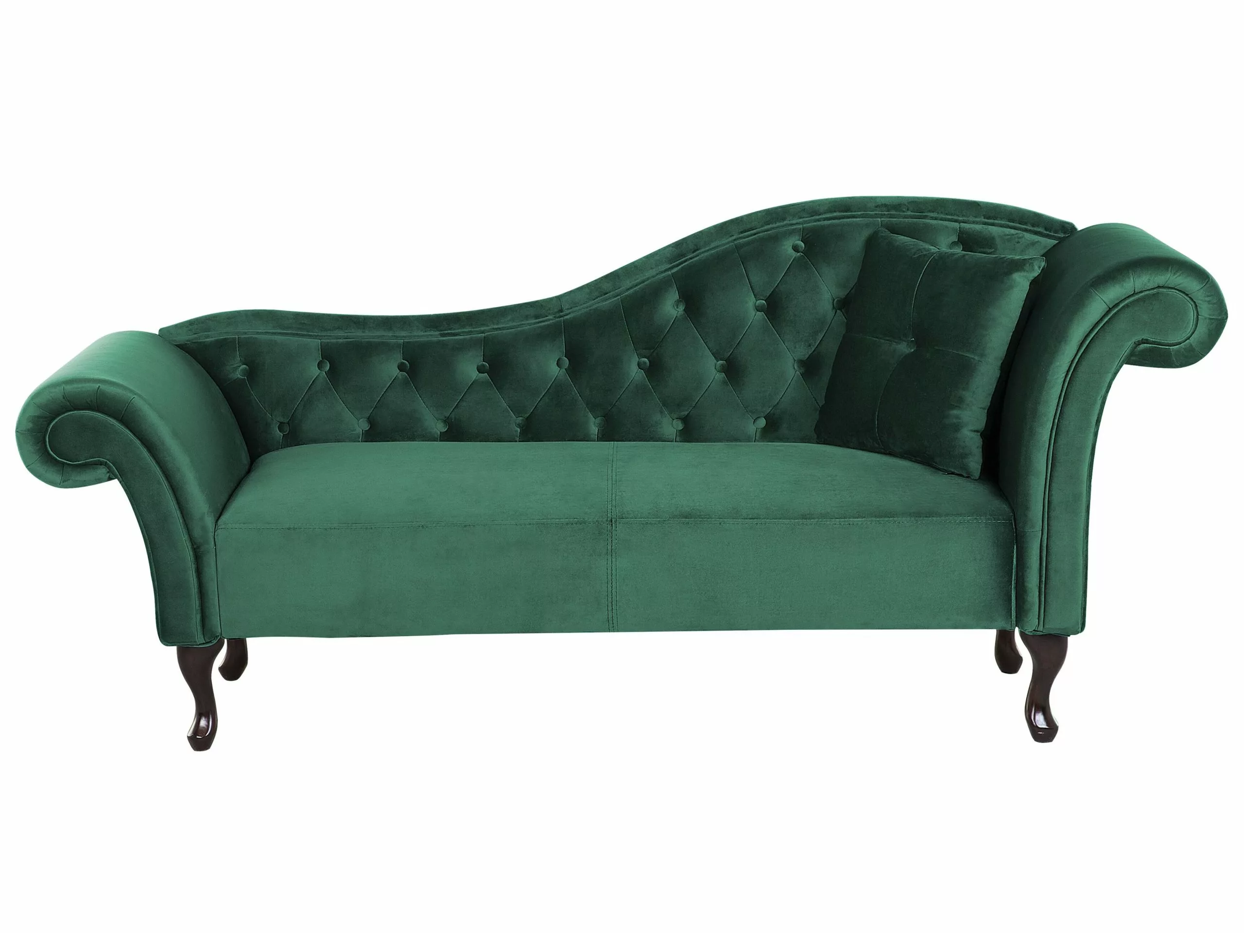 Beliani Divaani Samettinen Oikeakätinen Vihreä LATTES