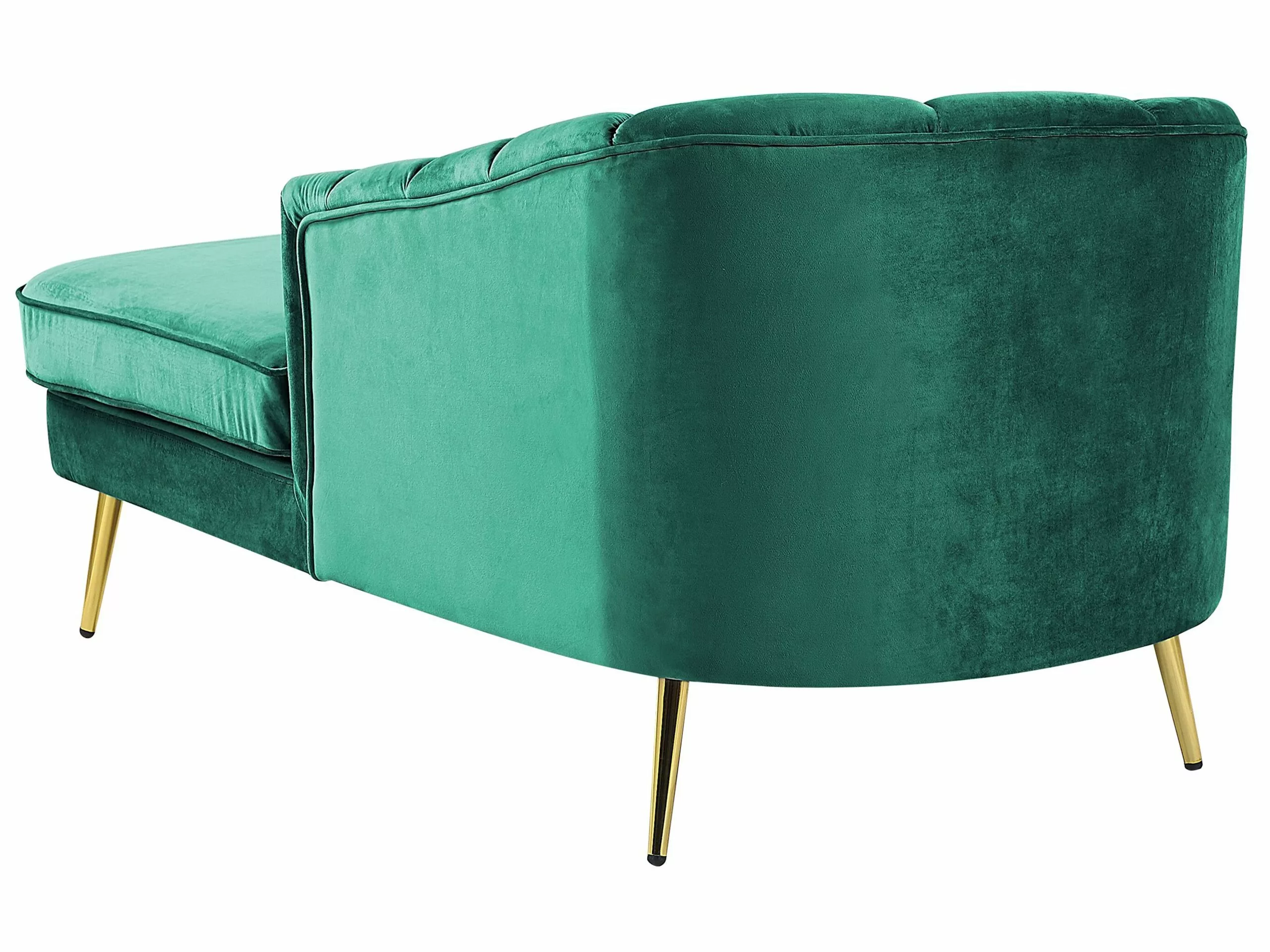 Beliani Divaani Vihreä Samettinen Vasenkätinen ALLIER - Image 5