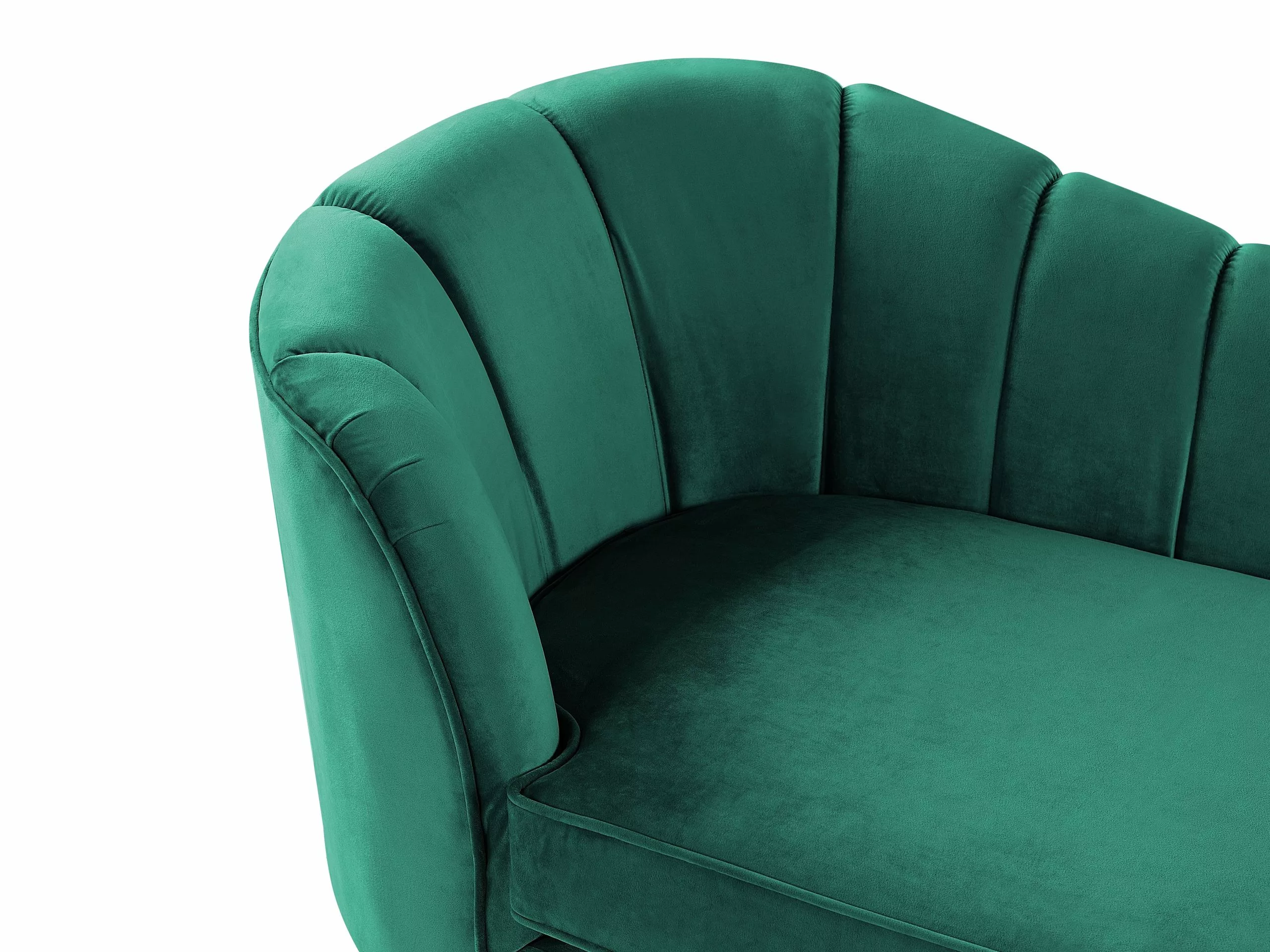 Beliani Divaani Vihreä Samettinen Vasenkätinen ALLIER - Image 6