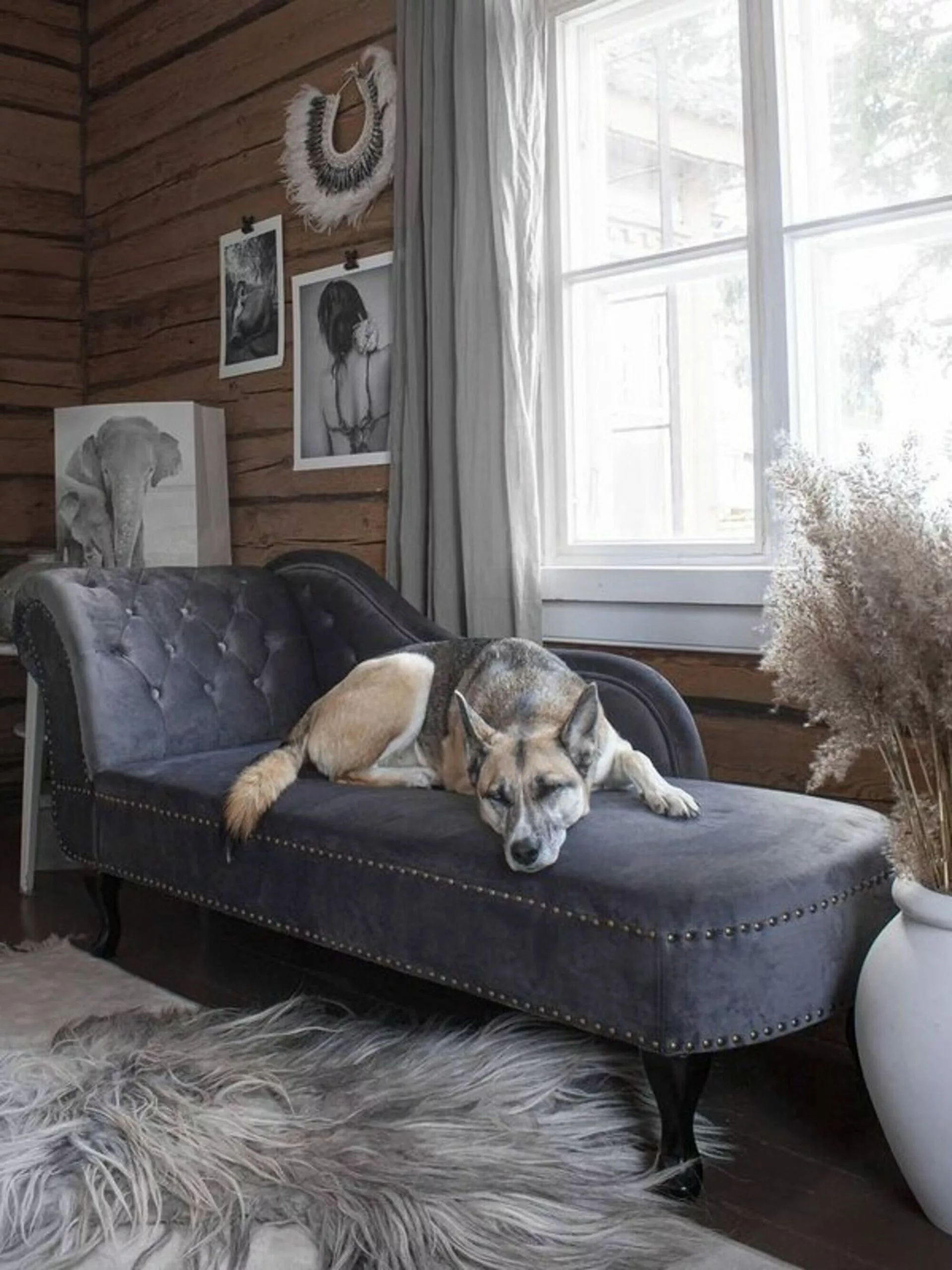 Beliani Samettinen Harmaa Divaani Vasenkätinen NIMES - Image 3