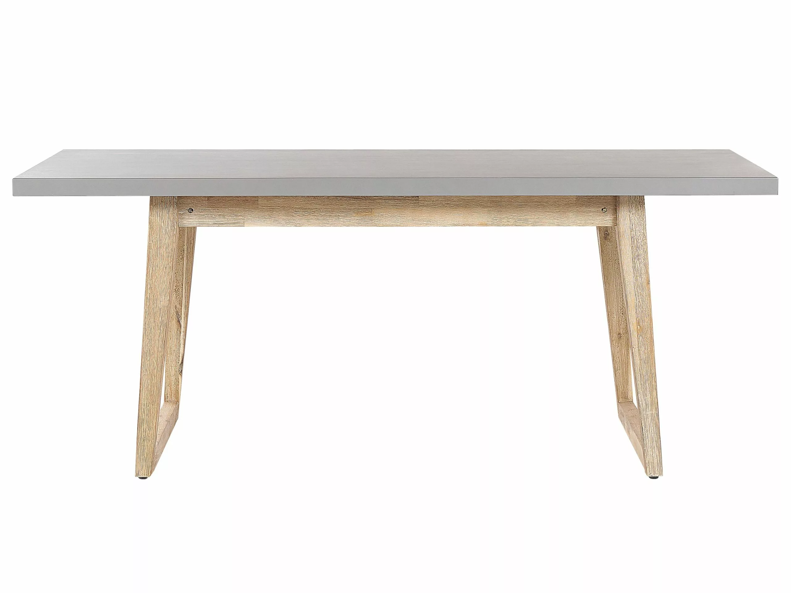 Beliani Puutarhakalustesetti Pöydällä Ja 2 Penkillä Harmaa/vaalea Puu ORIA - Image 6