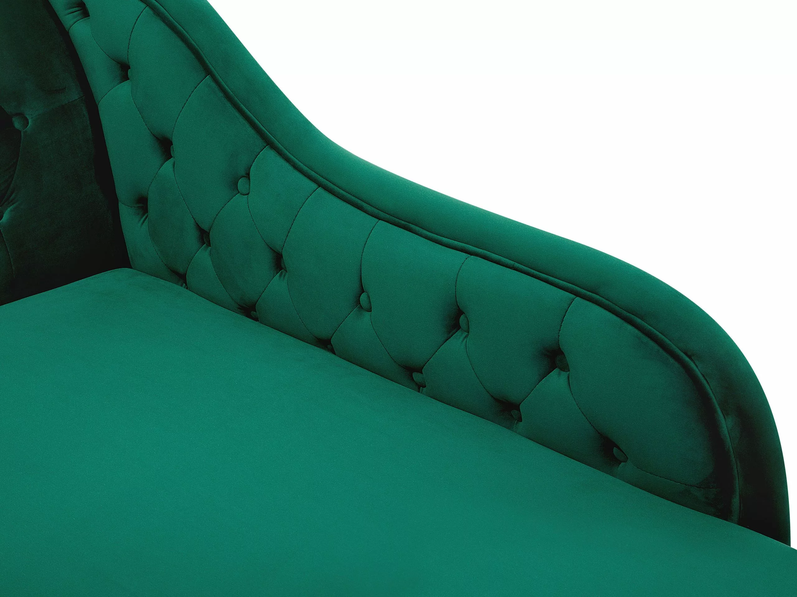 Beliani Samettinen Vihreä Divaani Vasenkätinen NIMES - Image 7