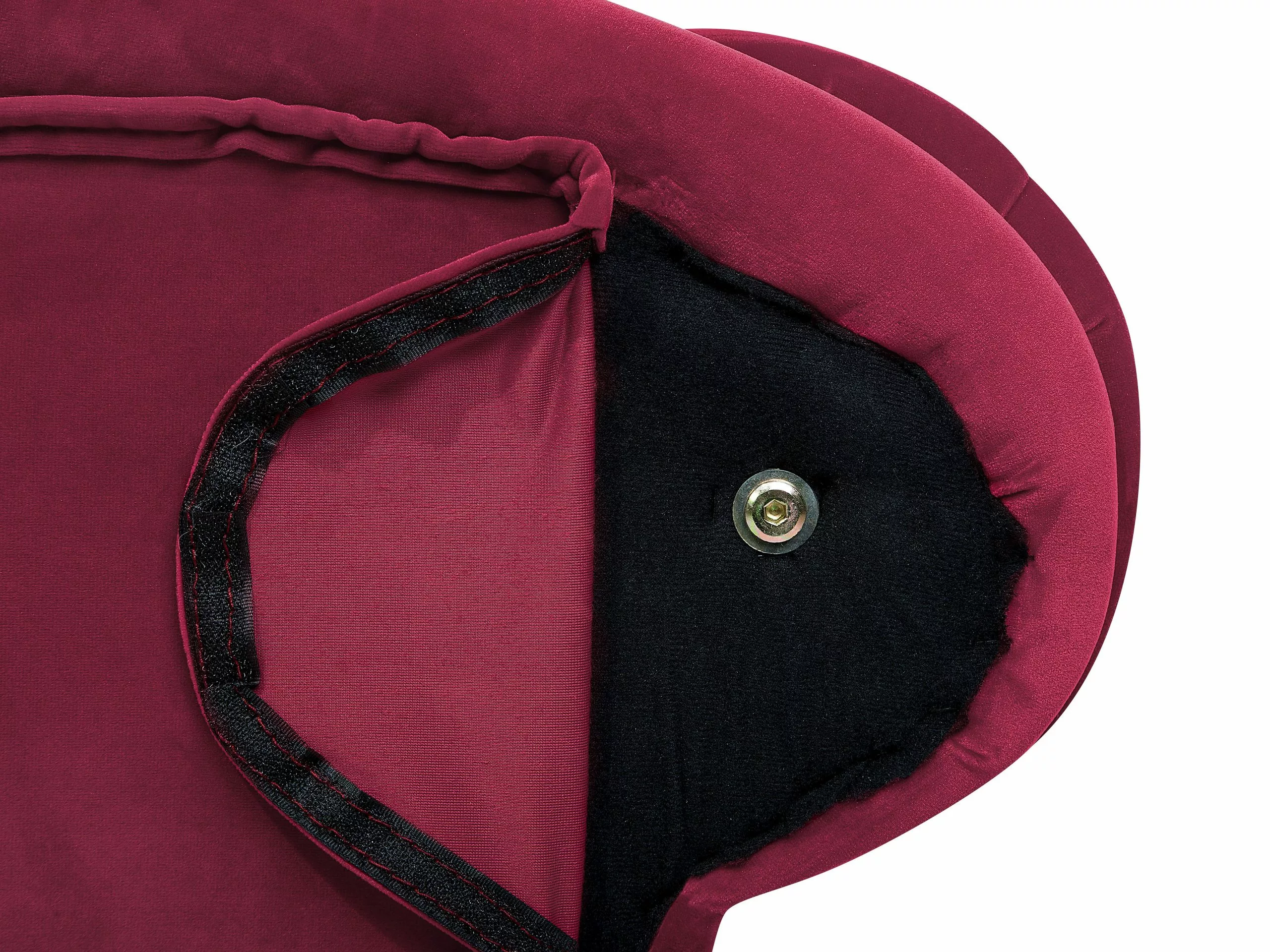 Beliani Divaani Sametti Oikeak. Viininpunainen NIMES - Image 10