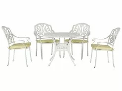 Beliani Puutarhakalustesetti 4-istuttava Valkoinen ANCONA
