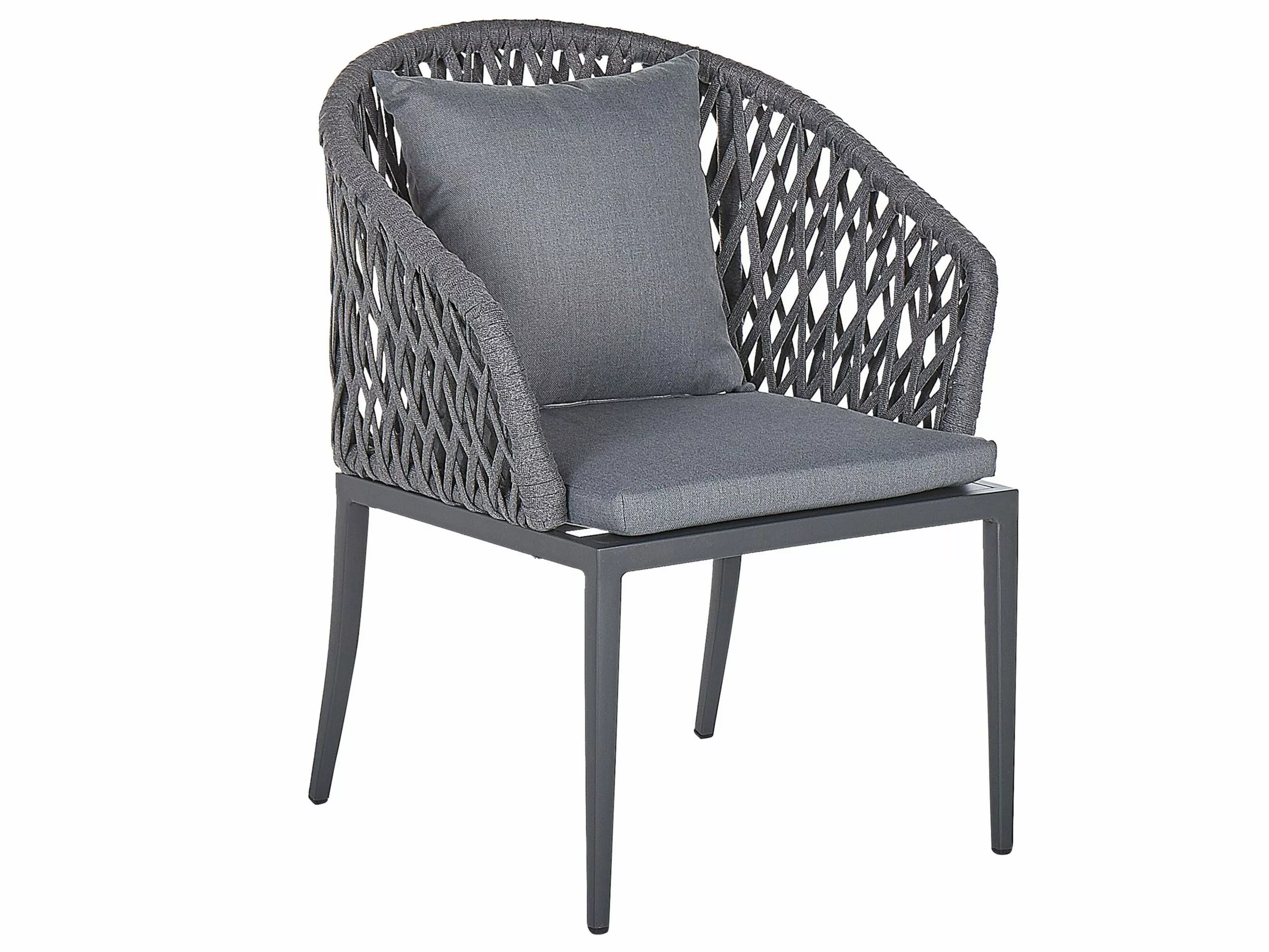 Beliani Ulkoruokailuryhmä Metallinen Harmaa LIPARI - Image 3