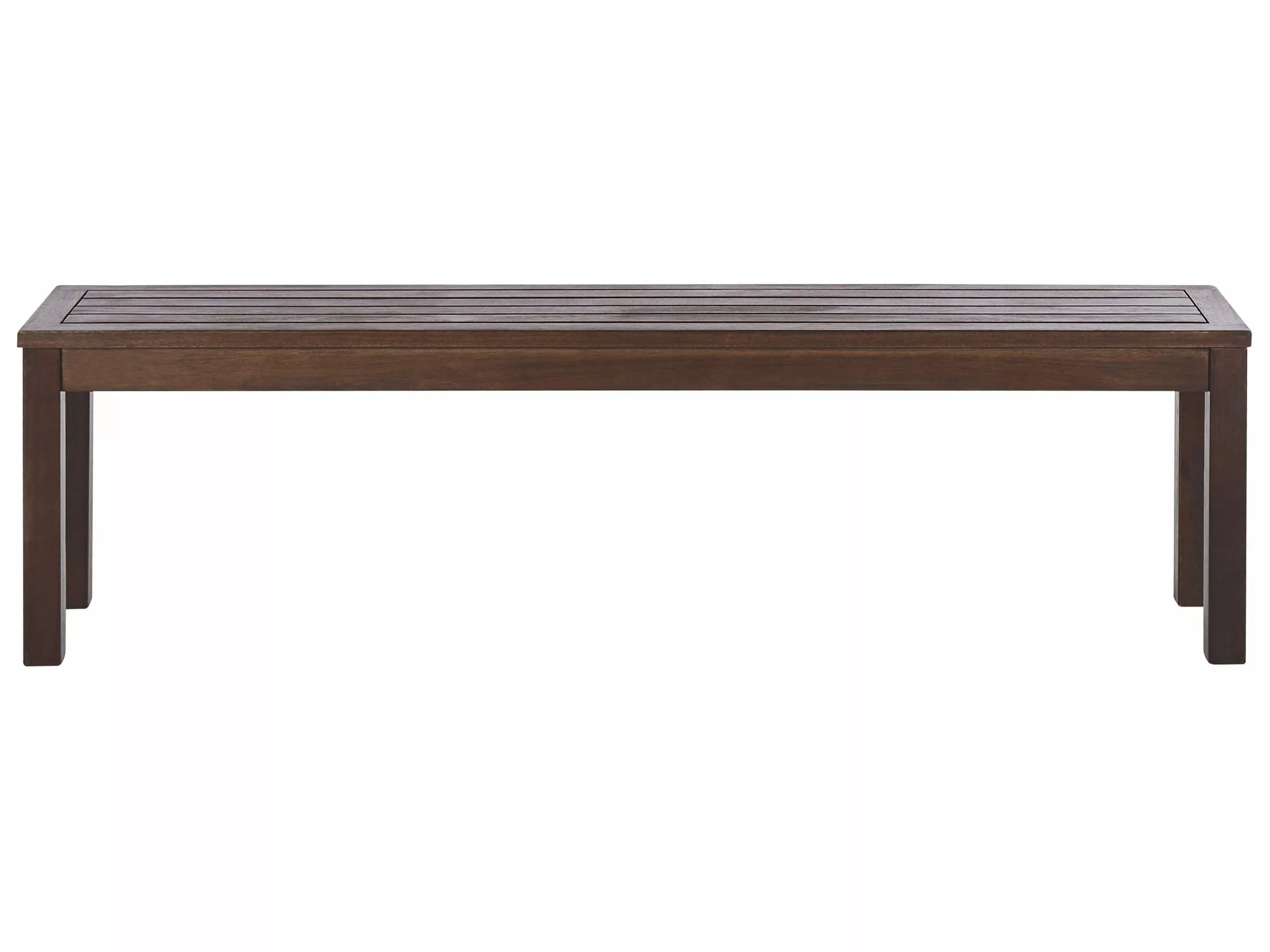 Beliani Puutarhapenkki 160 Cm Puinen Tummanruskea TUSCANIA