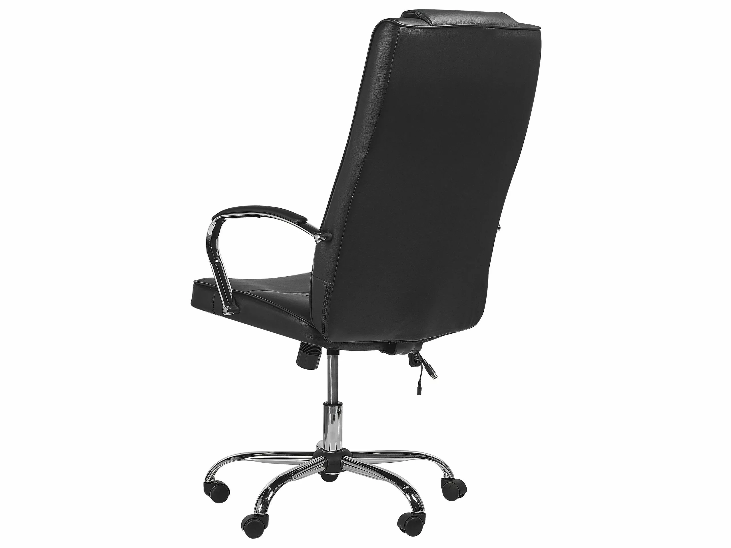 Beliani Hierova Työtuoli Keinonahka Musta GRANDEUR - Image 8