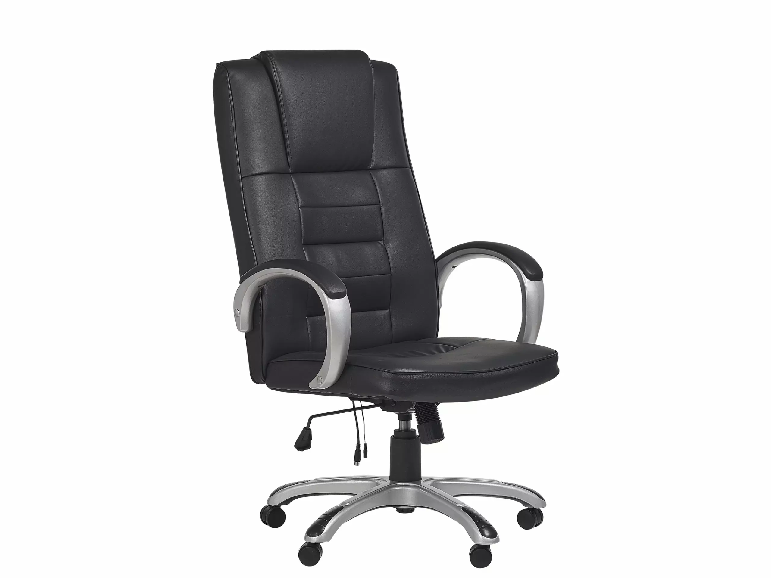 Beliani Hierova Työtuoli Keinonahka Musta GRANDEUR II - Image 3