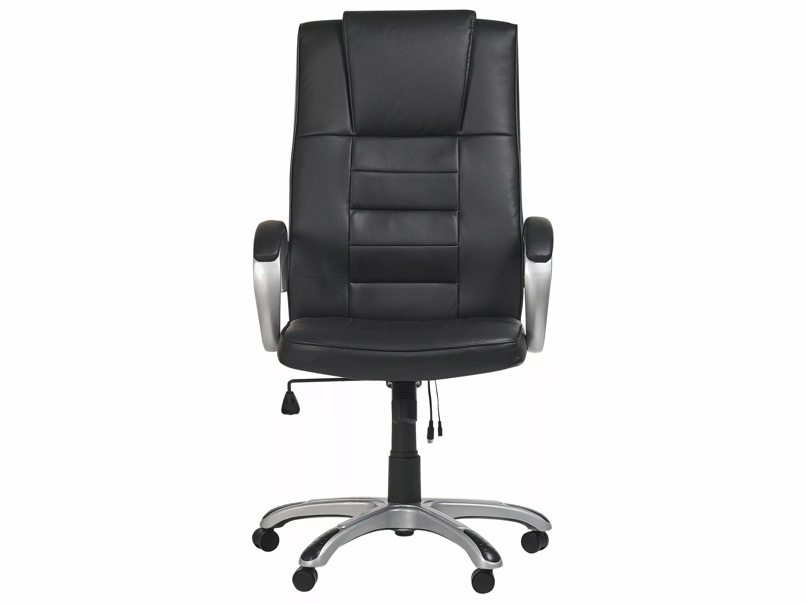 Beliani Hierova Työtuoli Keinonahka Musta GRANDEUR II - Image 7