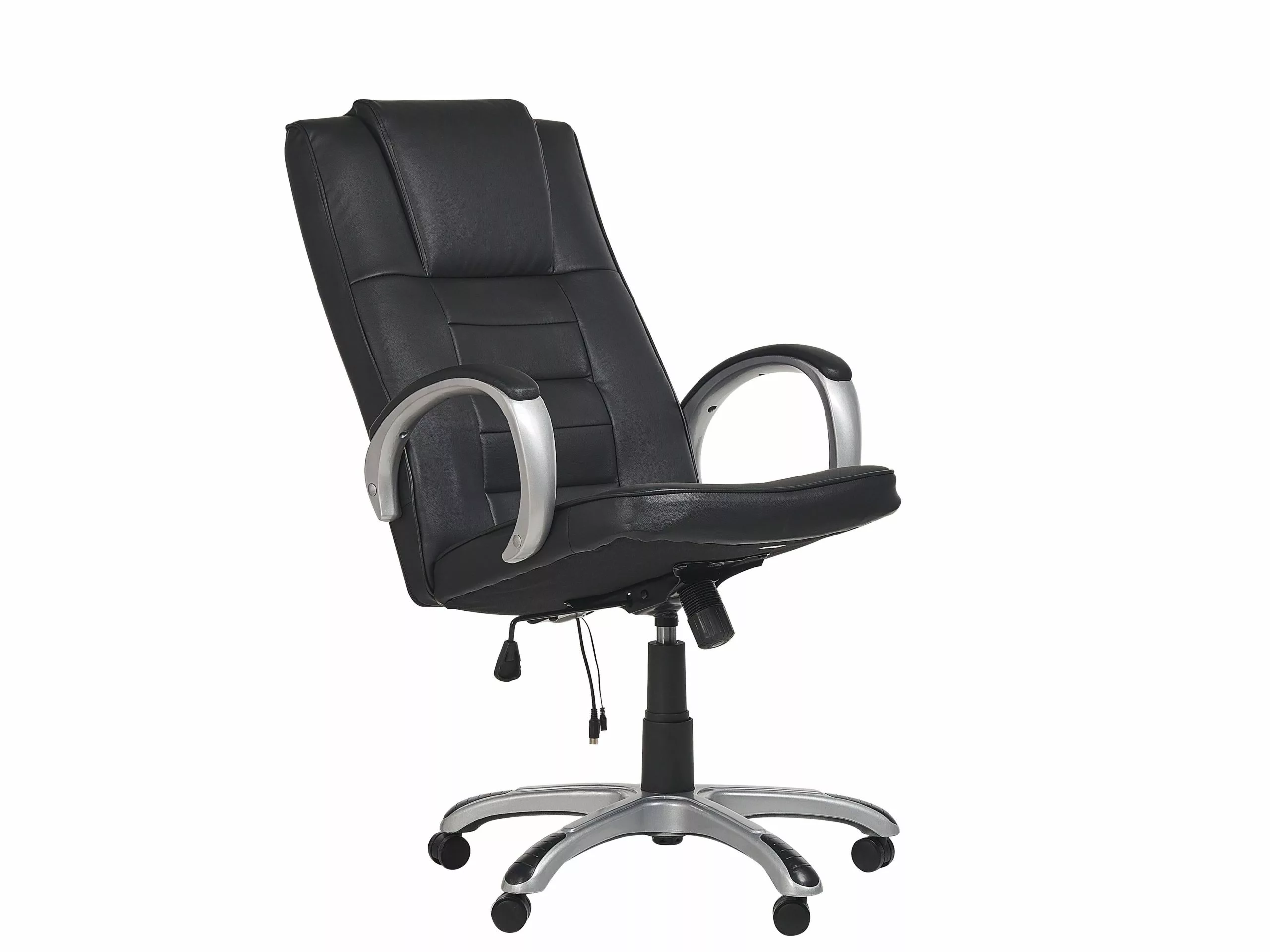 Beliani Hierova Työtuoli Keinonahka Musta GRANDEUR II - Image 4