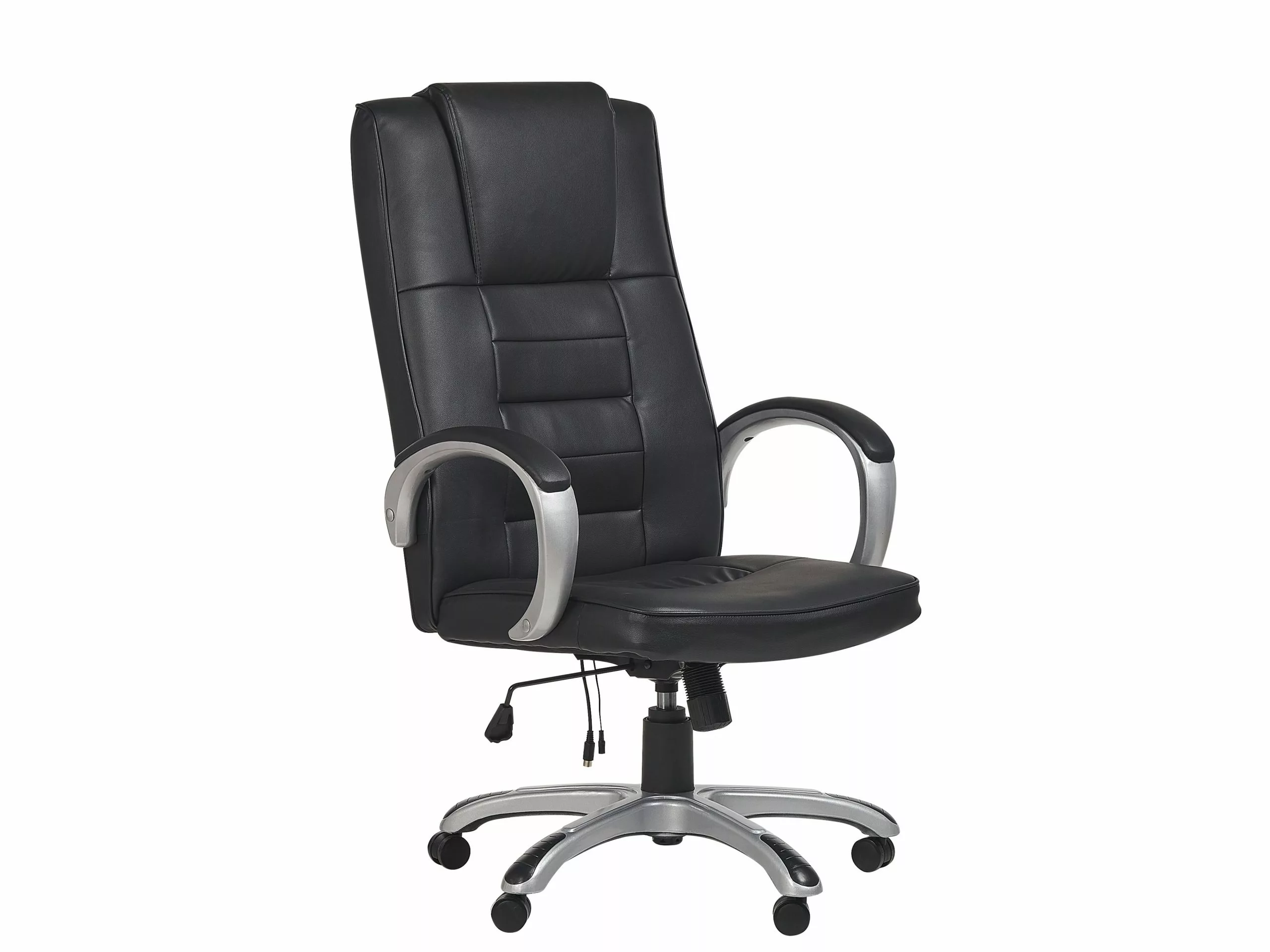 Beliani Hierova Työtuoli Keinonahka Musta GRANDEUR II - Image 5